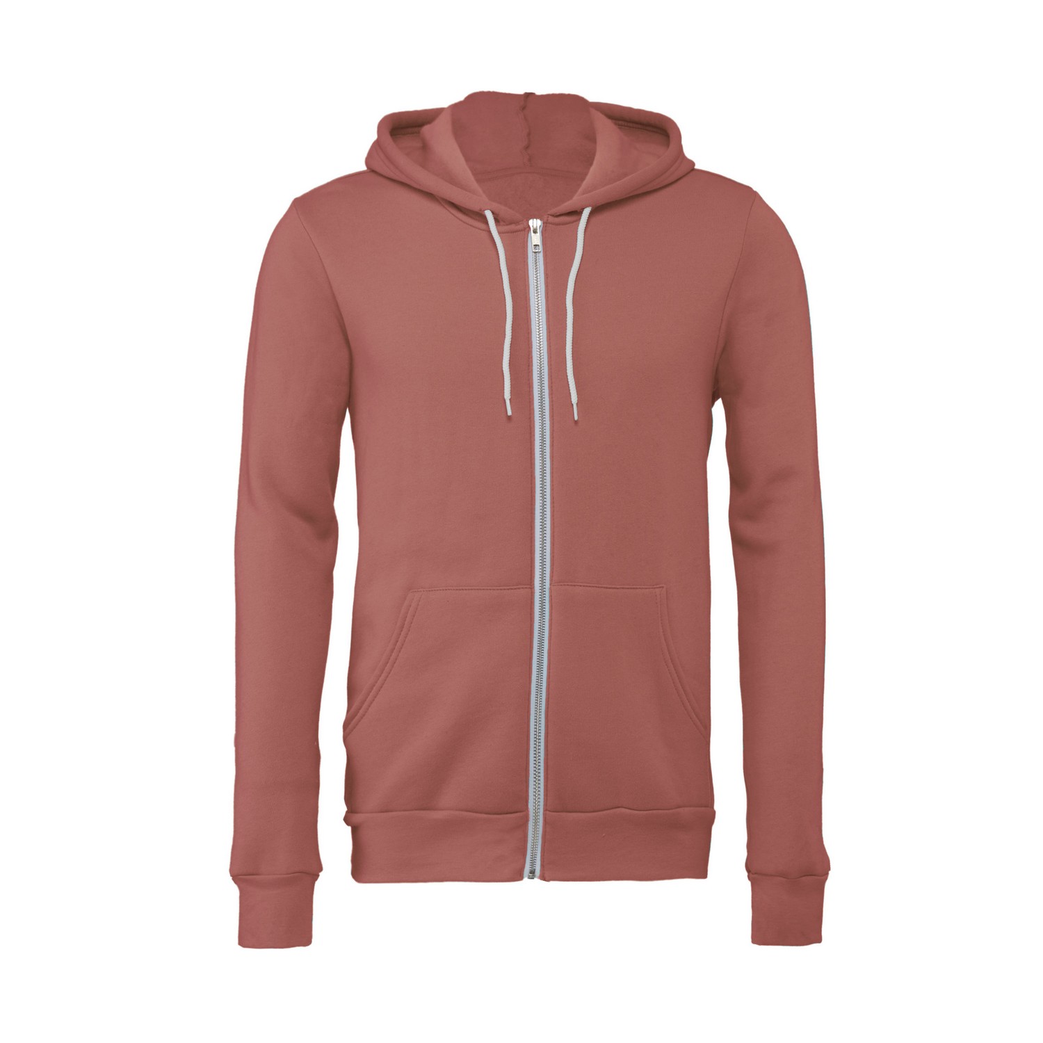 Bella + Canvas Unisex volwassen polycotton full zip hoodie