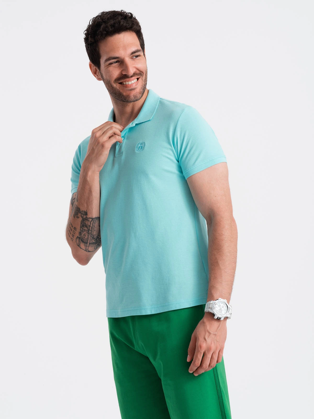 Ombre Poloshirt heren korte mouw -