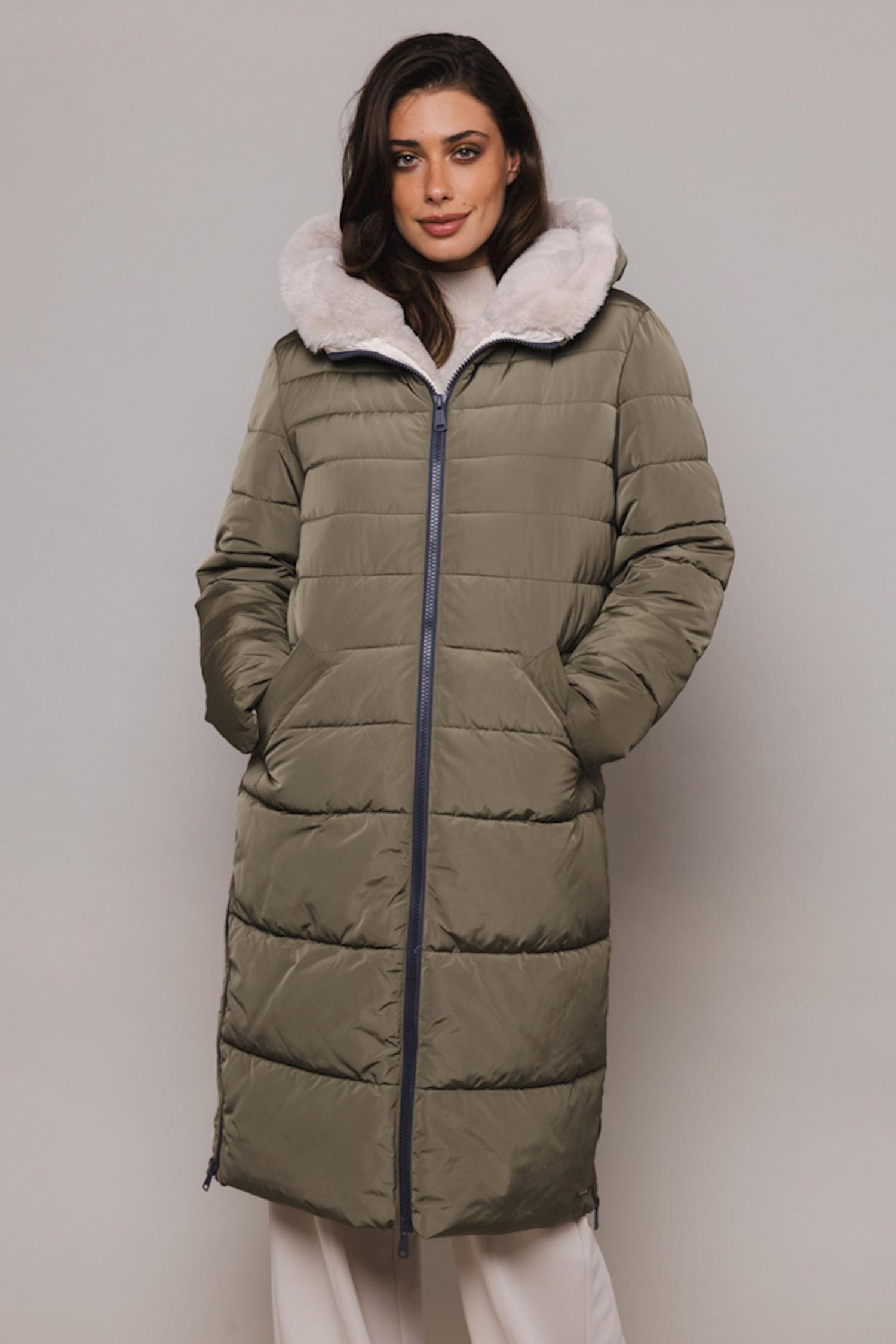 Rino & Pelle Keilafur.7002411 long padded hooded coat with f