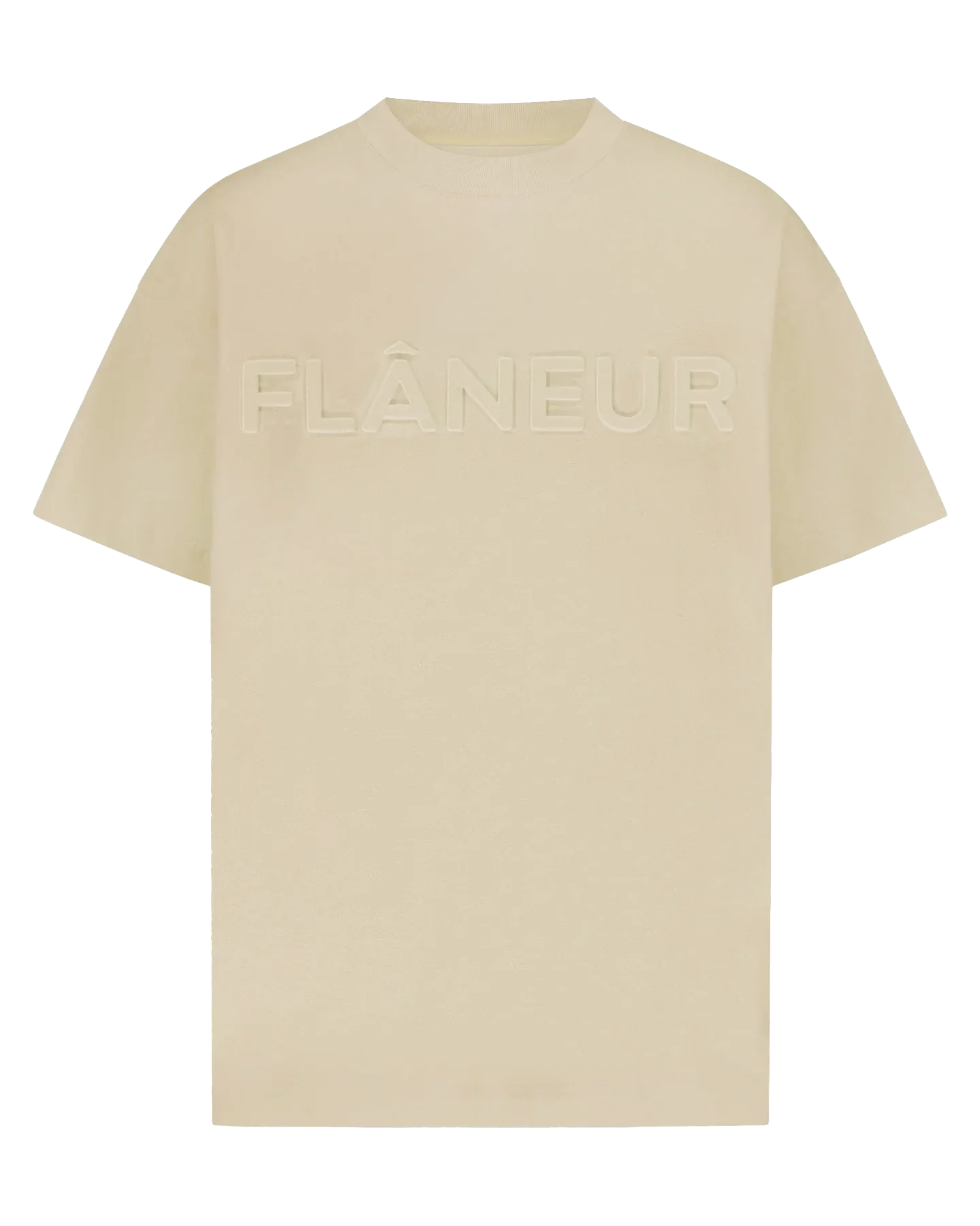 Flaneur Homme Heren embossed t-shirt sand