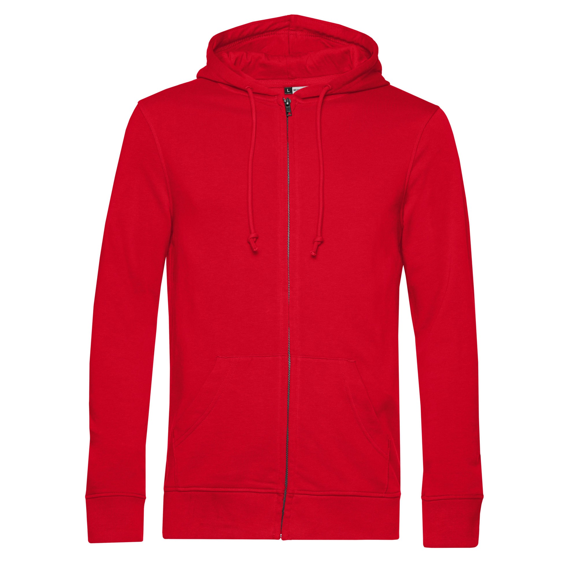 B and C Unisex inspire organic full zip hoodie voor volwassenen