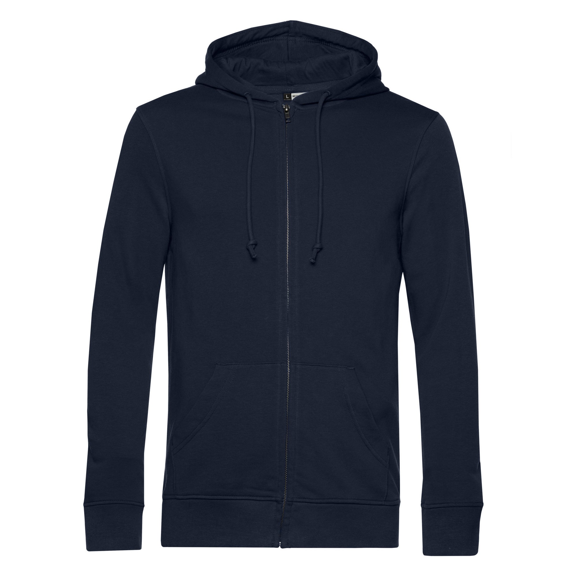 B and C Unisex inspire organic full zip hoodie voor volwassenen