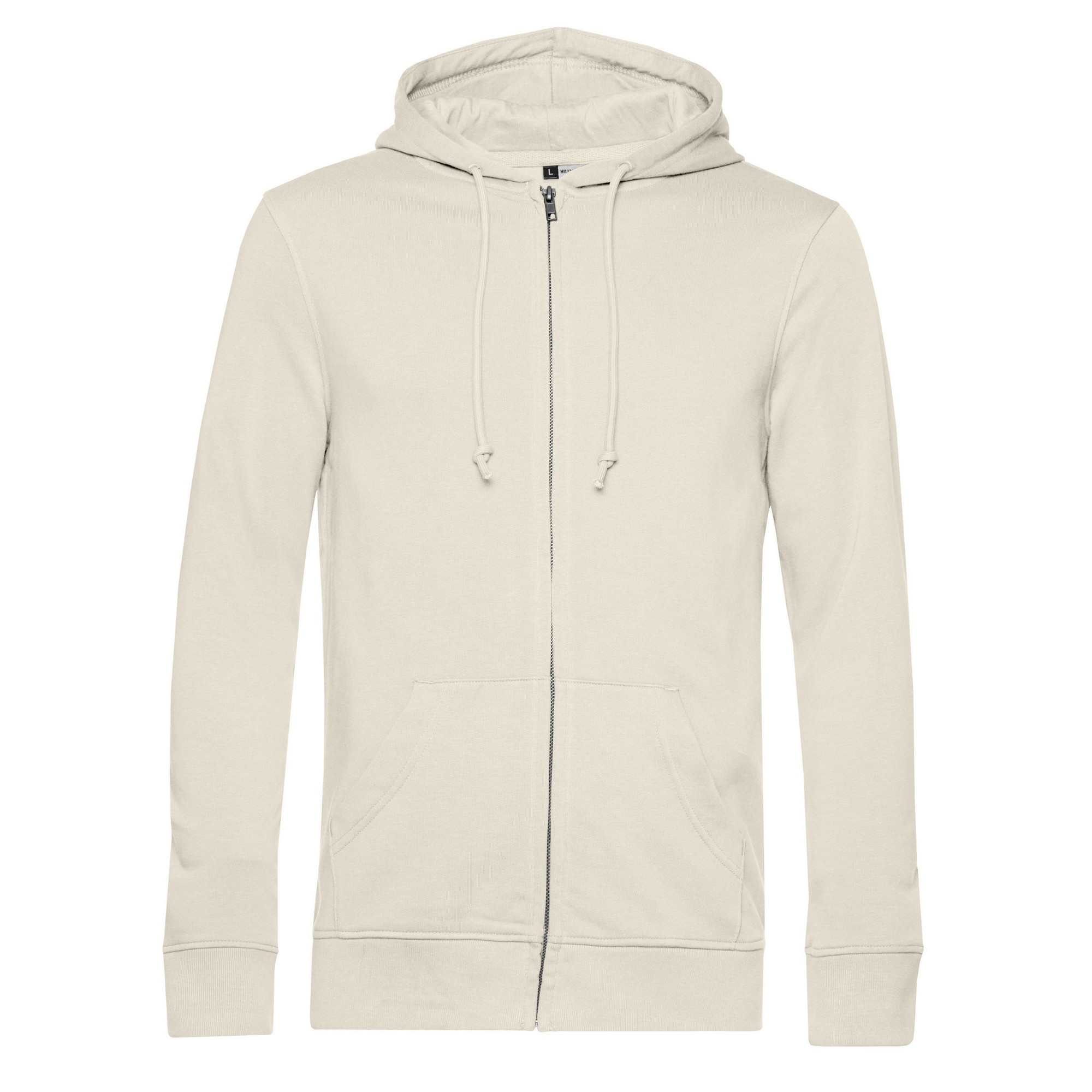 B and C Unisex inspire organic full zip hoodie voor volwassenen