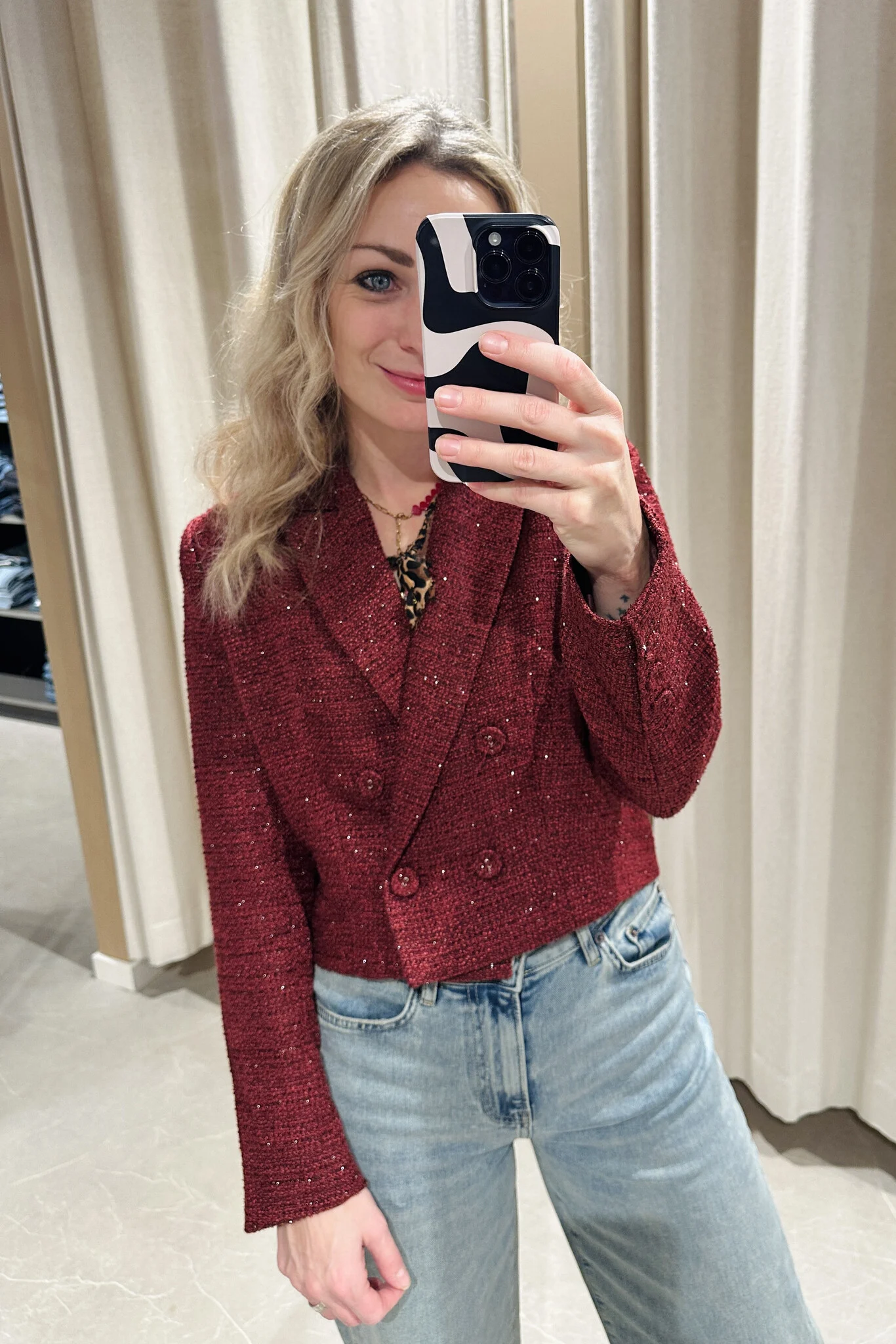 VROUW Limited V324 short tweed jacket