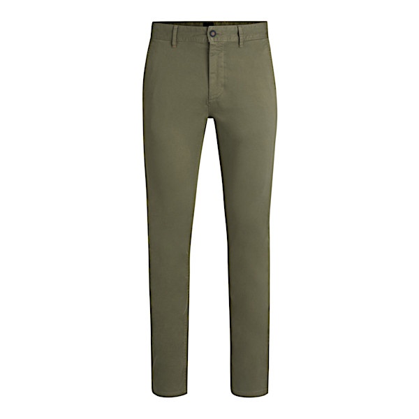 Hugo Boss Broek chino slim open green