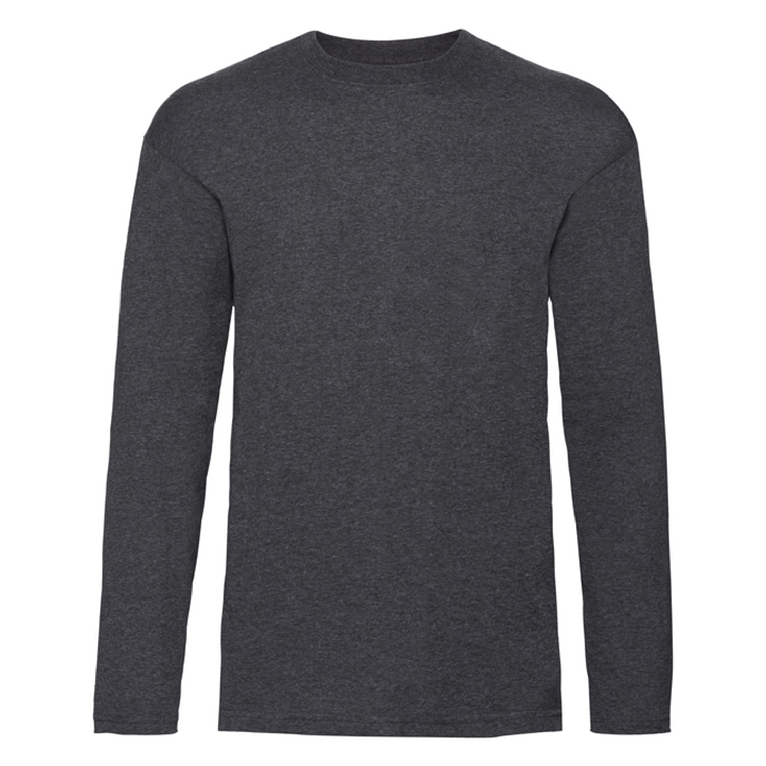 Fruit of the Loom Heren valueweight heather t-shirt met lange mouwen