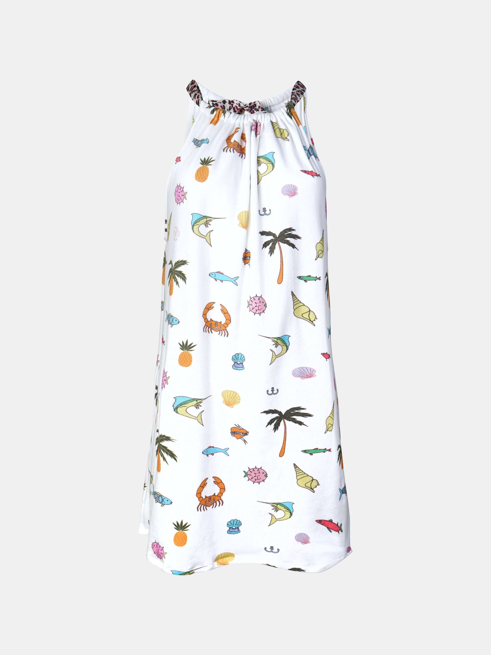 Mucho Gusto  jurk sponge beach vibes print