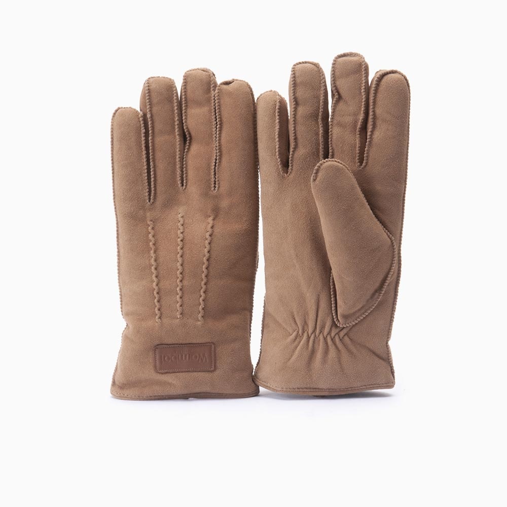 Warmbat Gloves men glo 4090 goat suede 25 cognac