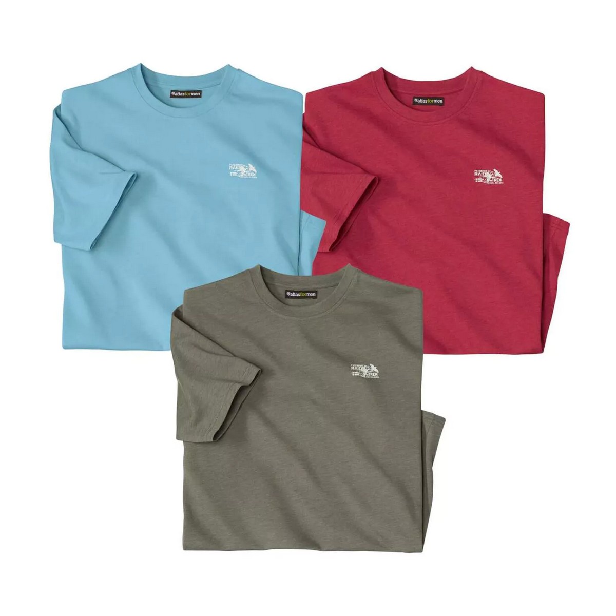 Atlas For Men Heren t-shirt met ronde hals (3-pack)