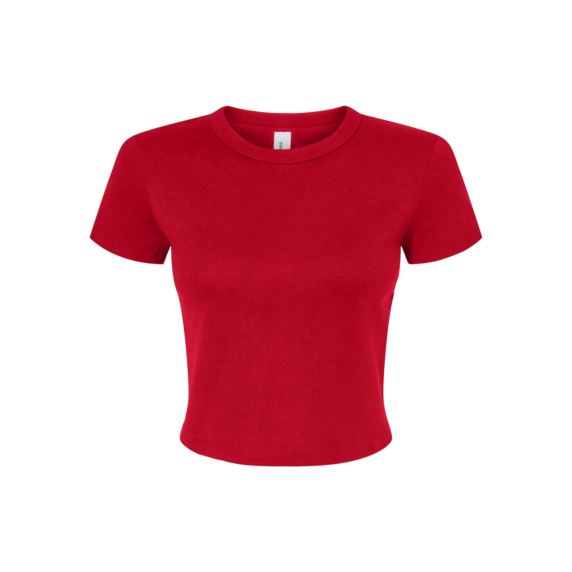 Bella + Canvas Dames micro-rib crop t-shirt