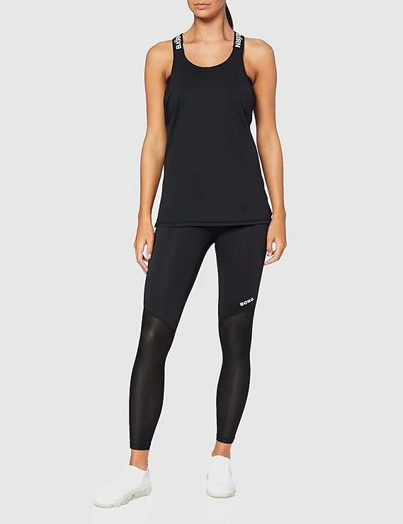Björn Borg Björn borg cassie loose top – comfortabel dames k top met losse pasvorm in black beauty