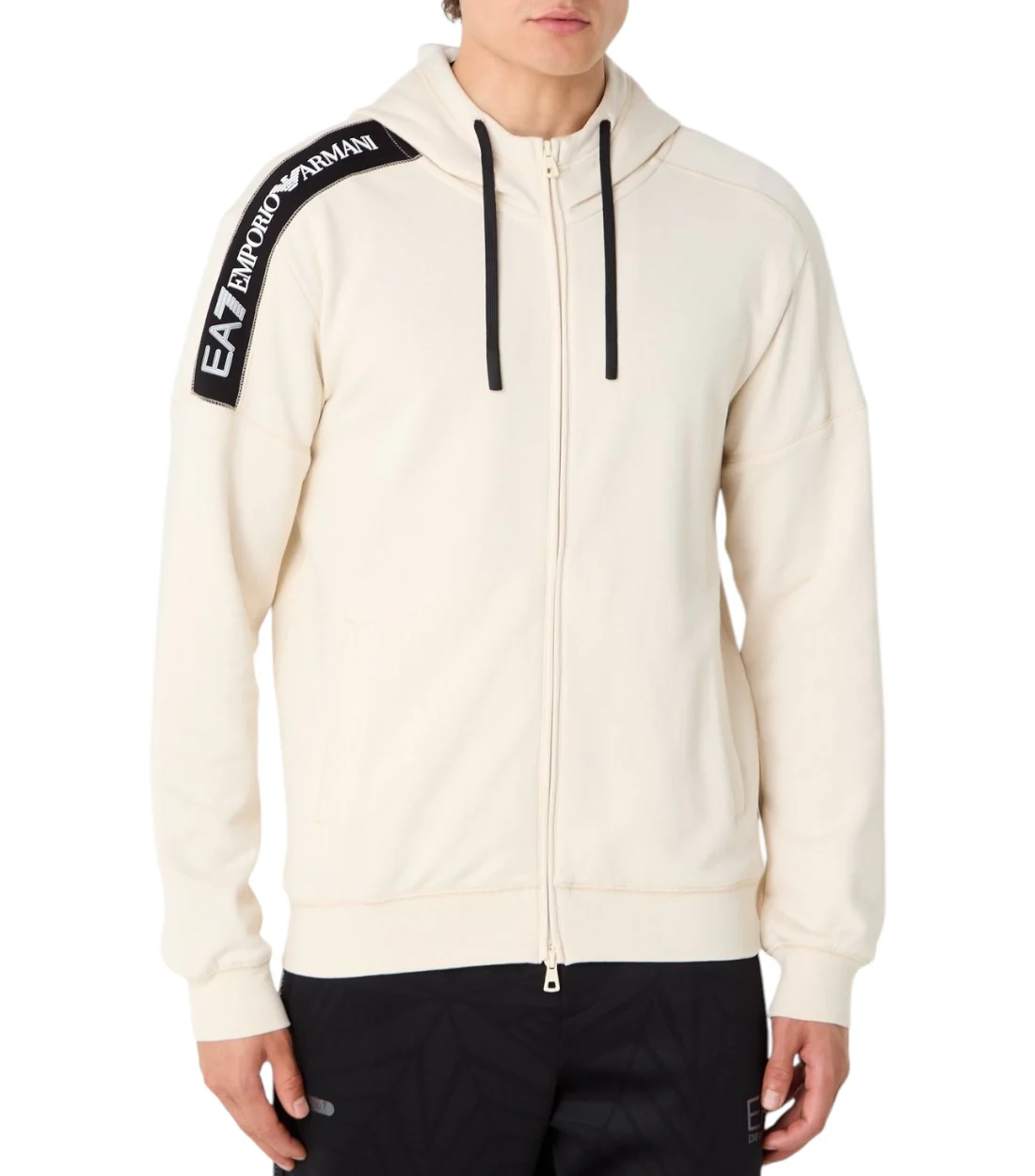 EA7 Logo series zipped hoodie