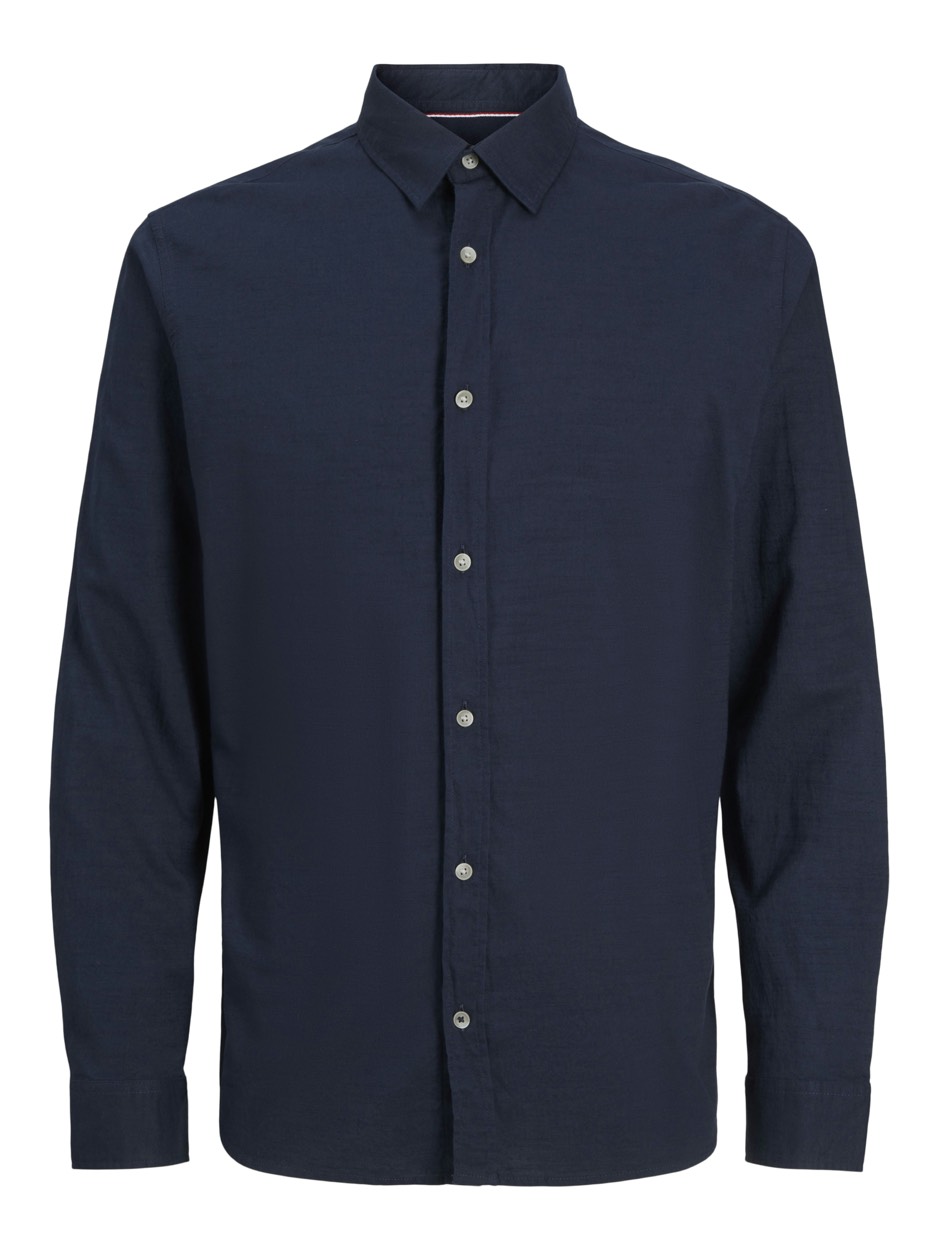 Jack & Jones Jjpierre slub shirt ls navy