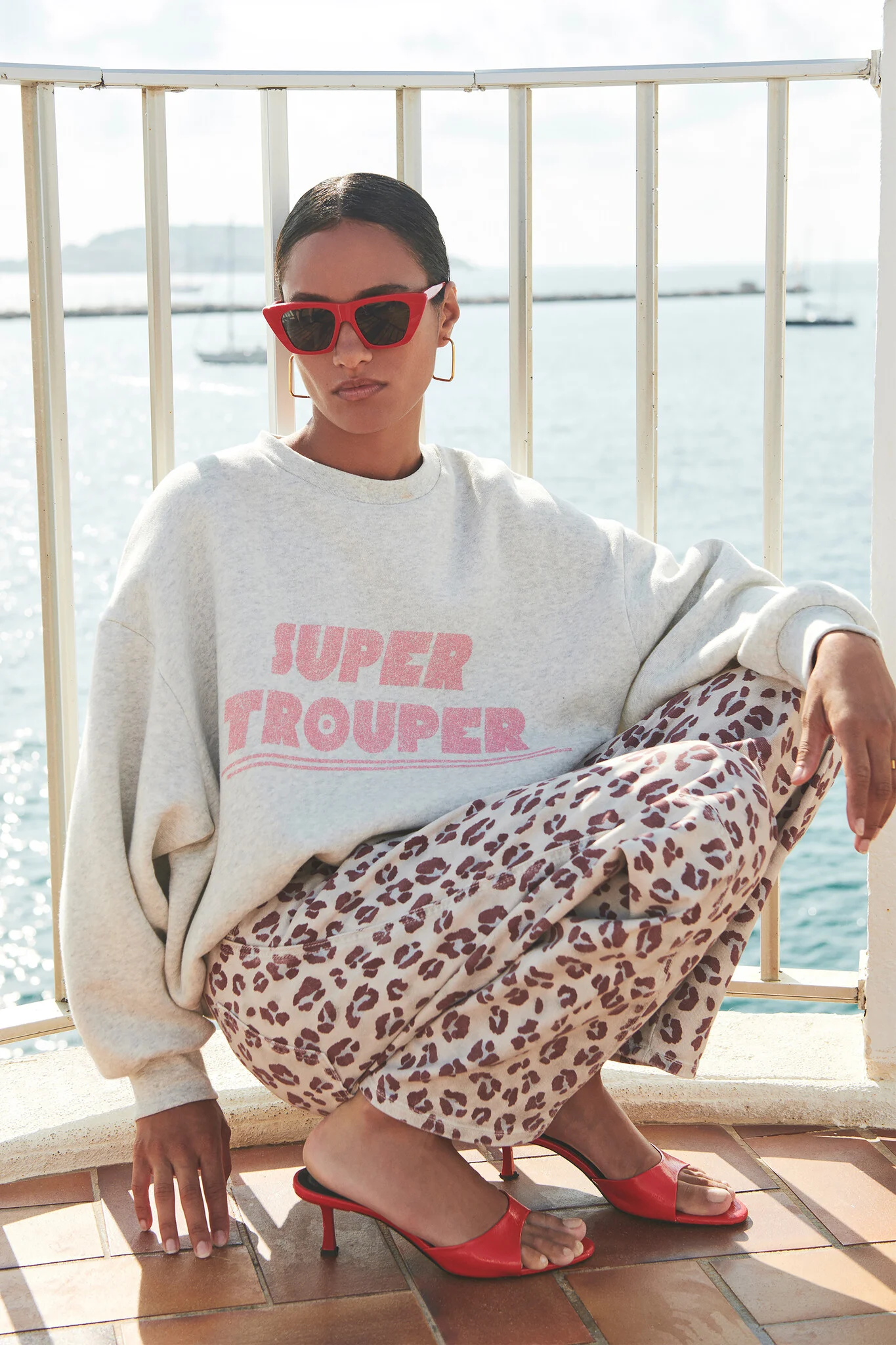 By-Bar bibi trouper sweater | grey melee