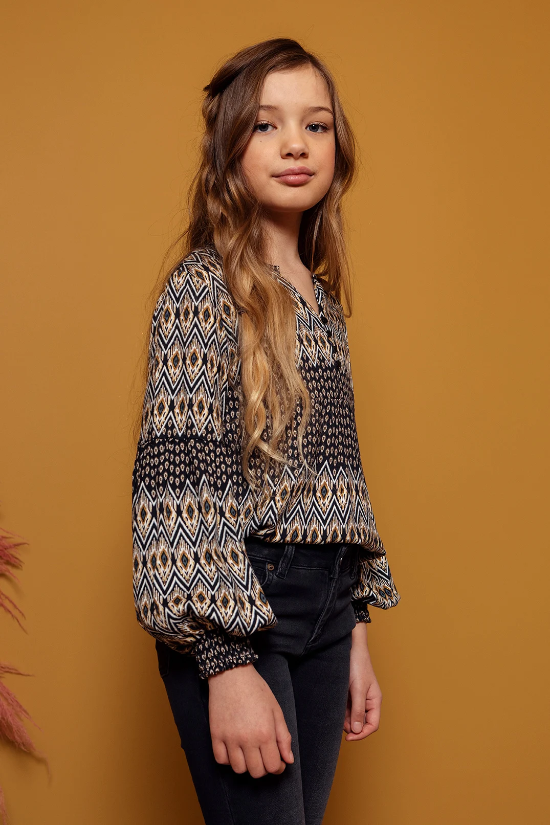 Looxs Revolution Blouse viscose native print voor meisjes in de kleur