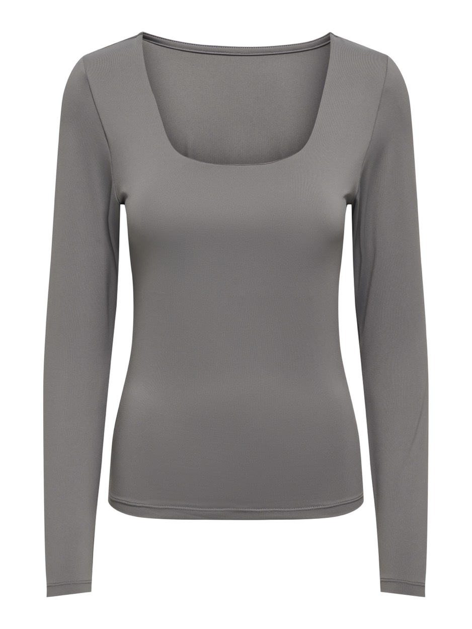 Only Onlea ls deep neck top jrs noos steel