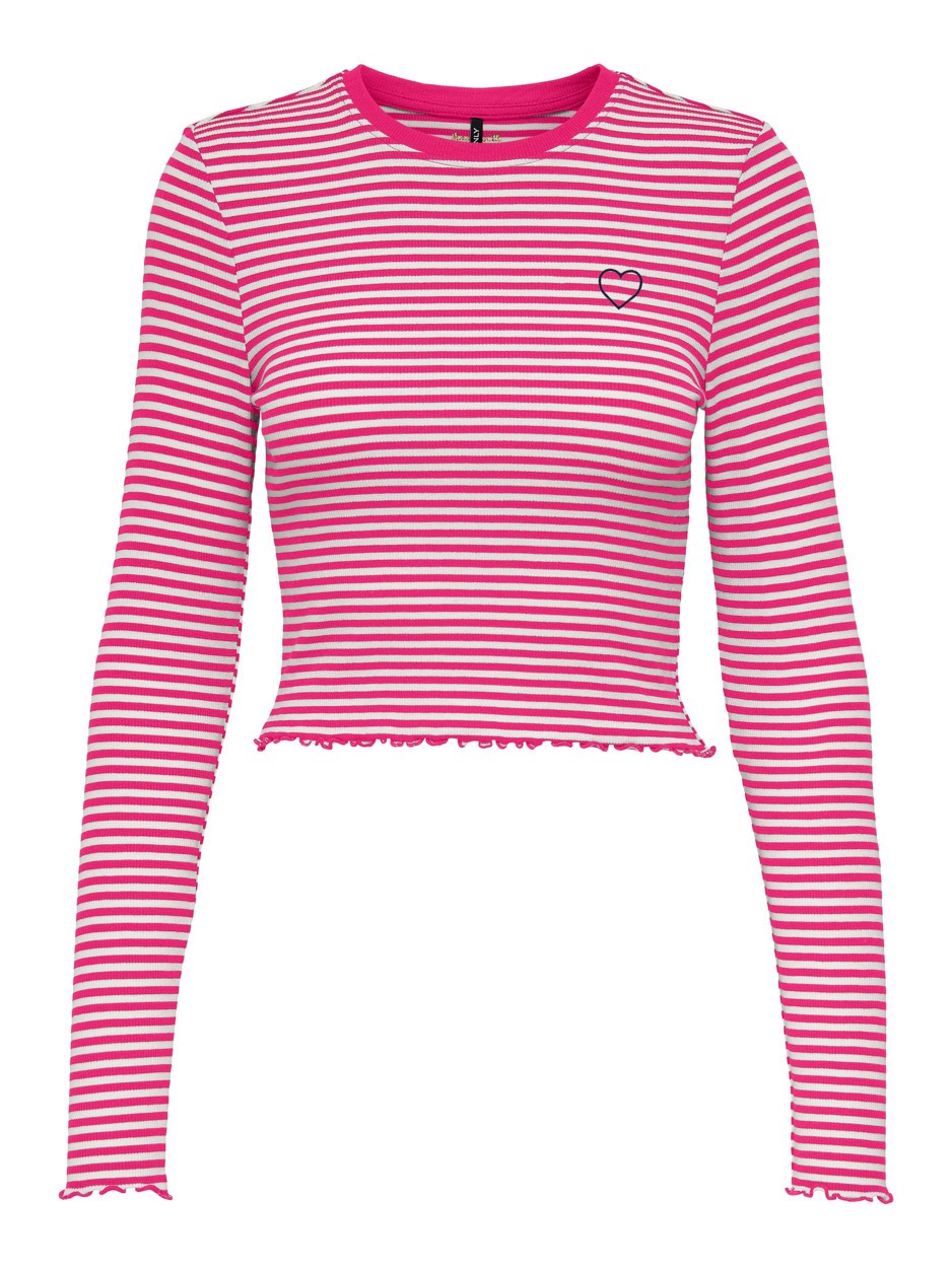 Only Onlmaja ls cropped stripe top cc j dessin