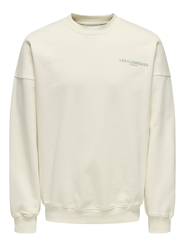 Only & Sons onsles classiques rlx crewneck 22033052 egret