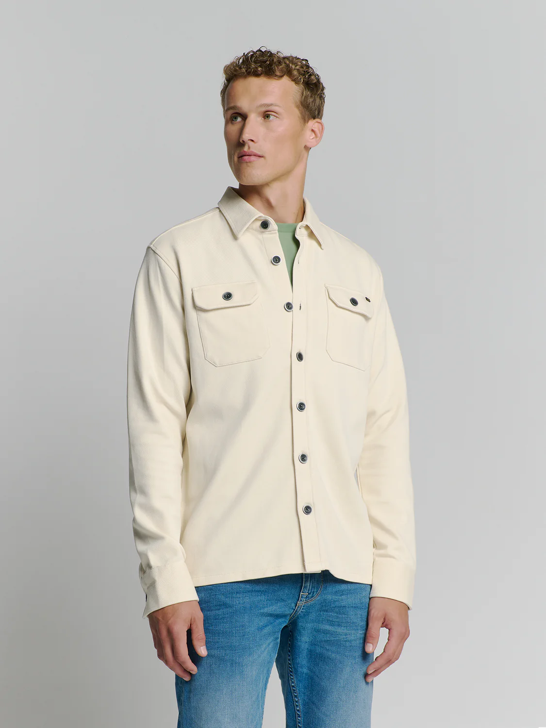 No Excess Heren overshirt 27580103 017 chalk