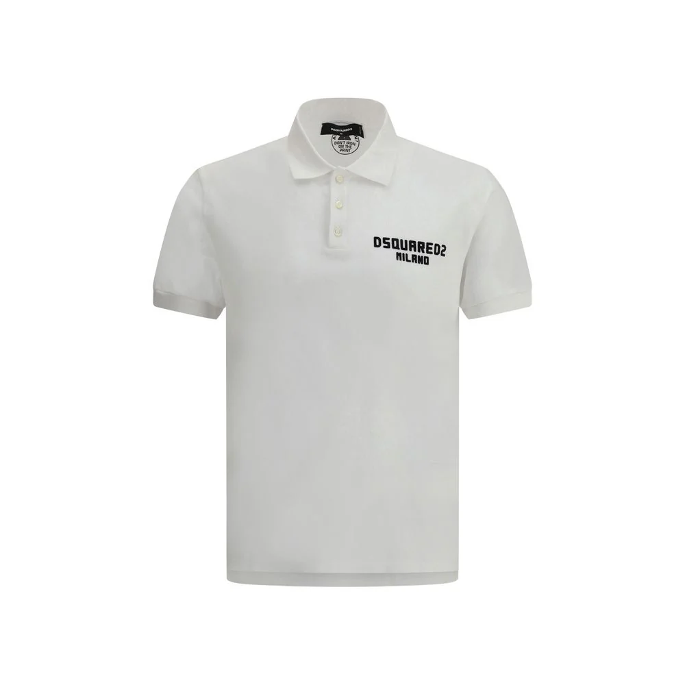 Dsquared2 Tennis poloshirt met contrast monogram