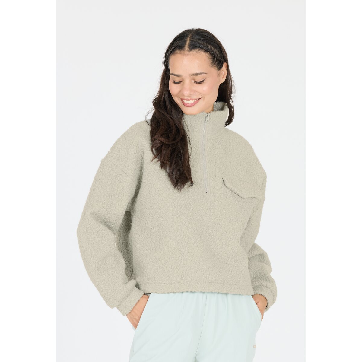 Athlecia Florrie w sherpa half zip ea243308-1277