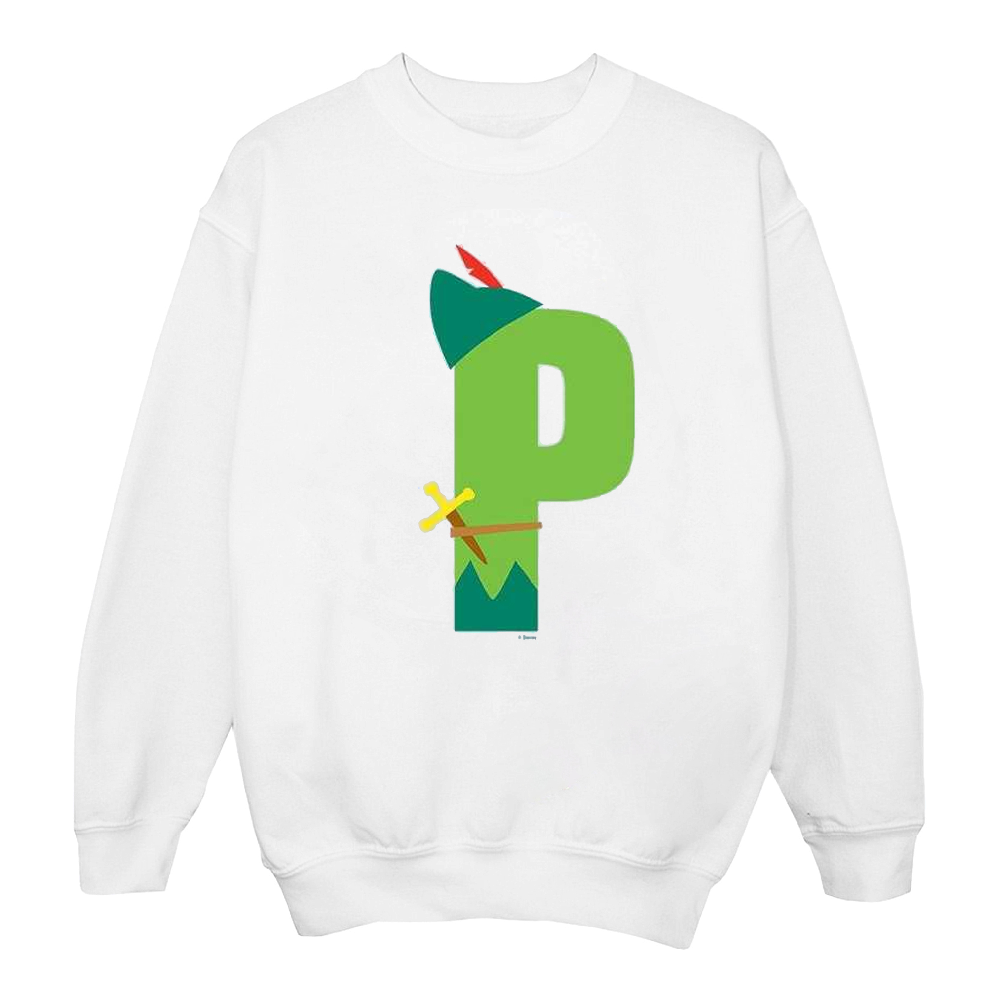Li-cense Disney heren alphabet p is for peter pan sweatshirt