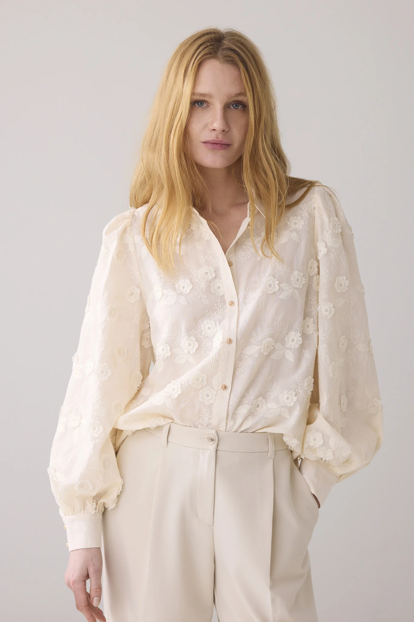 Summum 2s3222-12183 longsleeve blouse flower