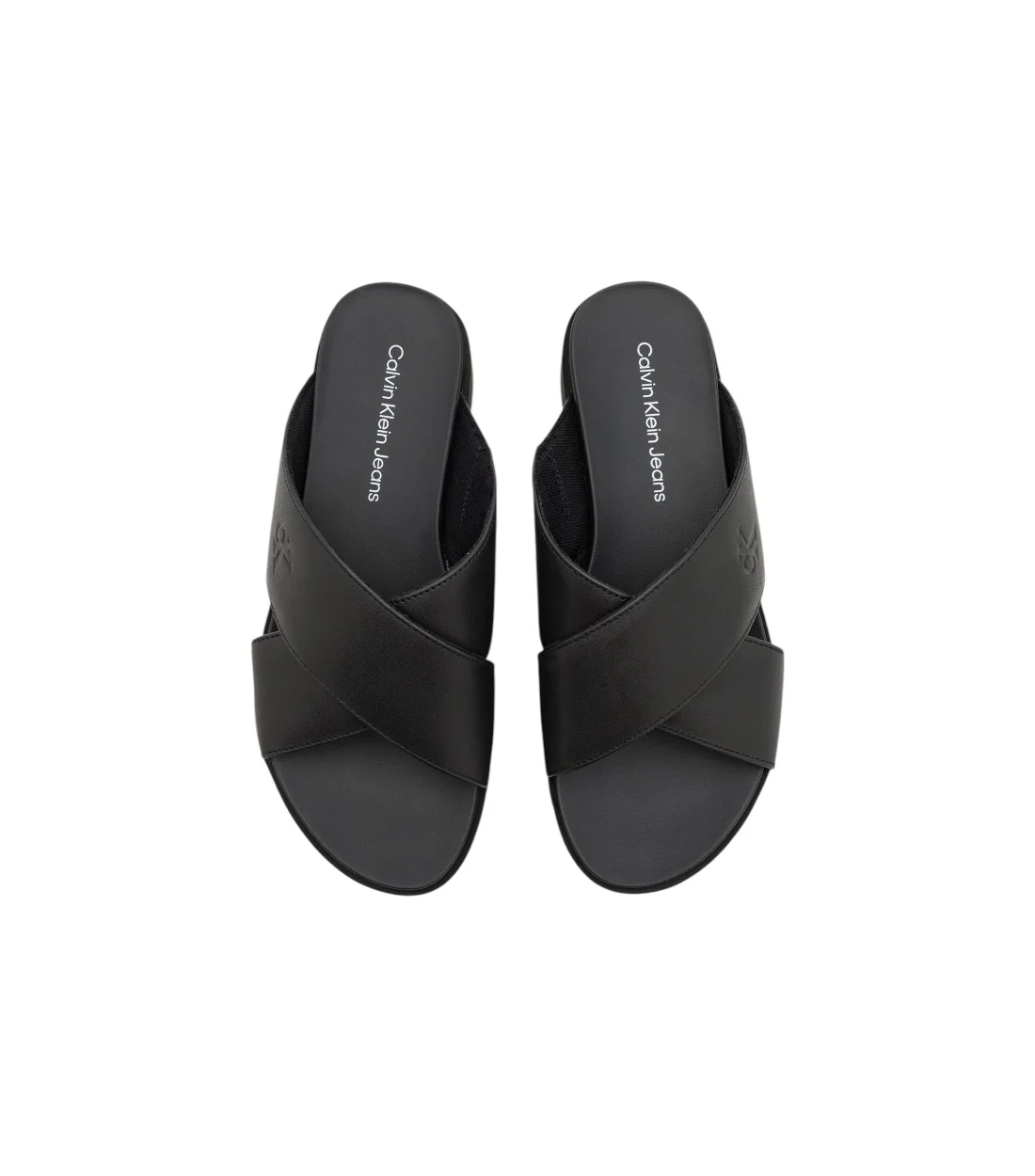 Calvin Klein Leren plateausandalen