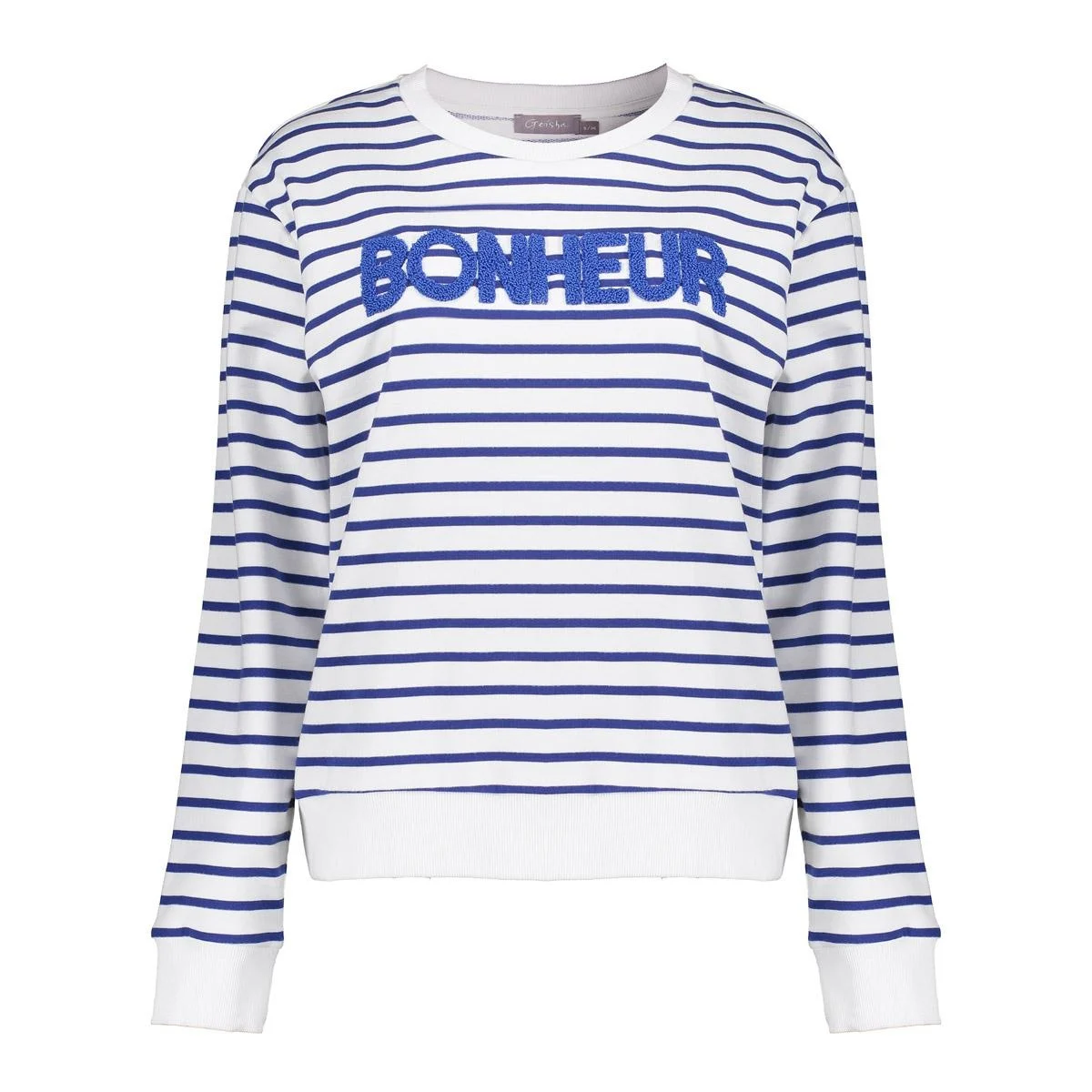 Geisha 52118-41 625 sweat striped blue/off-white