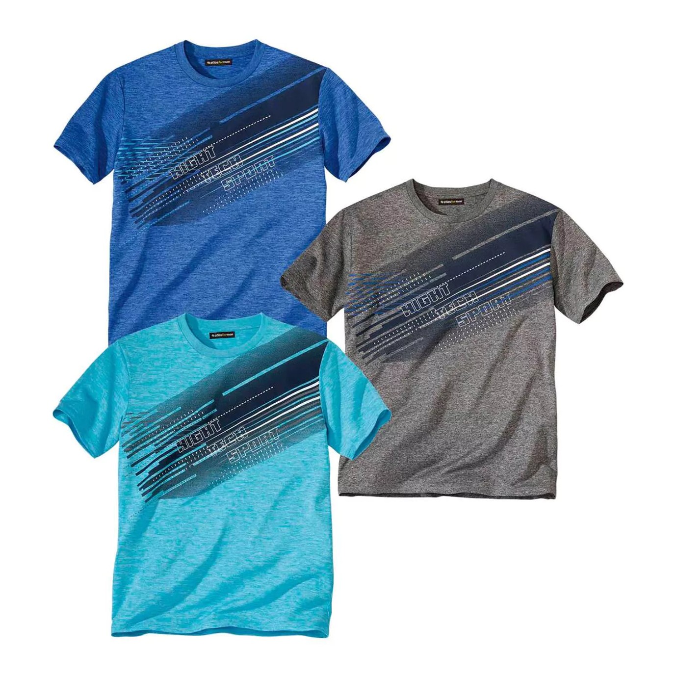 Atlas For Men Heren t-shirt (set van 3)