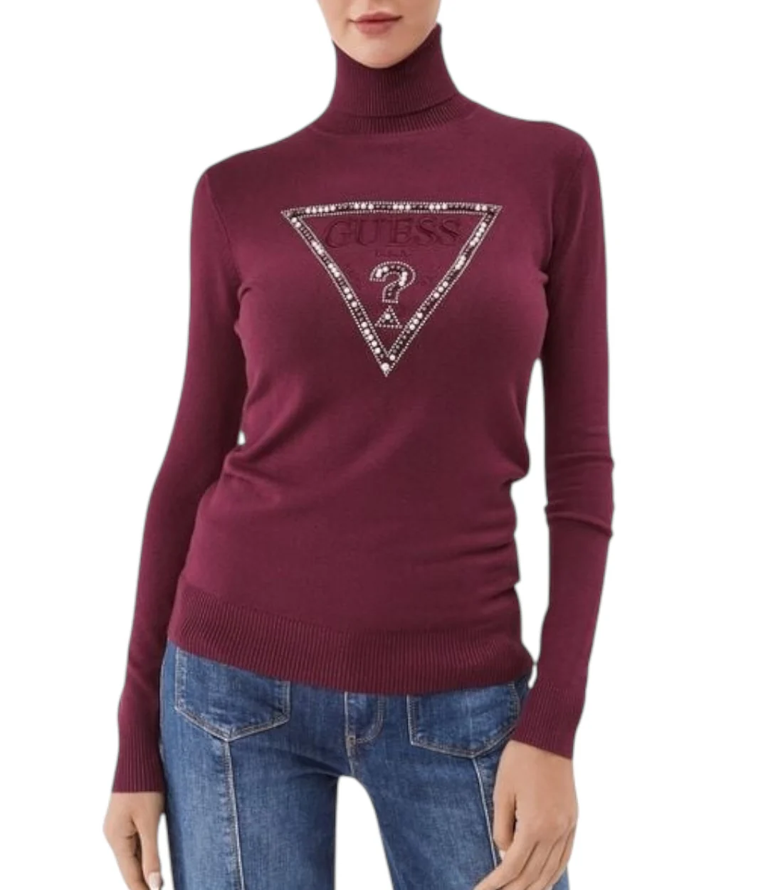 Guess Rood pulstrui met triangle logo