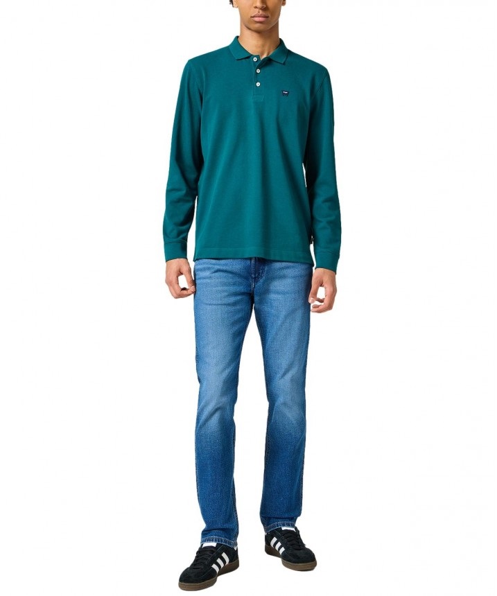 Wrangler Ongsleeve polo green