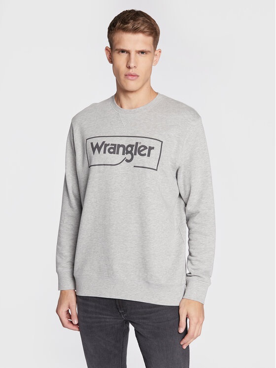 Wrangler Frame logo crew mid grey