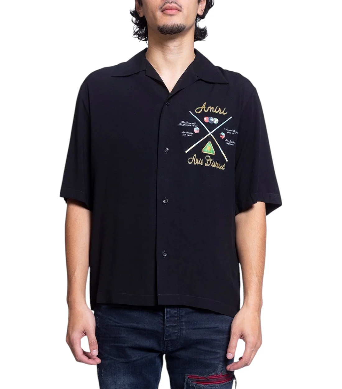 Amiri Bowling shirt met iconisch monogram ontwerp