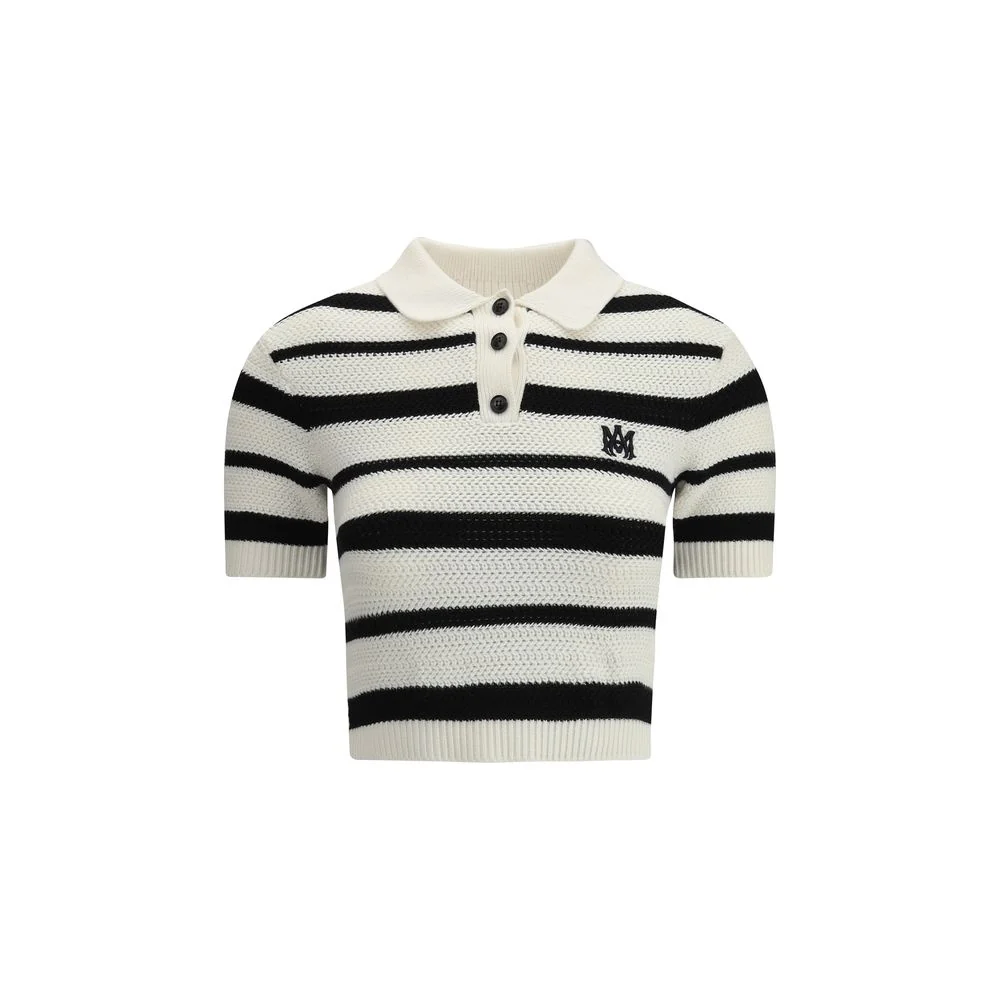 Amiri Cropped striped polo shirt voor casual chic look