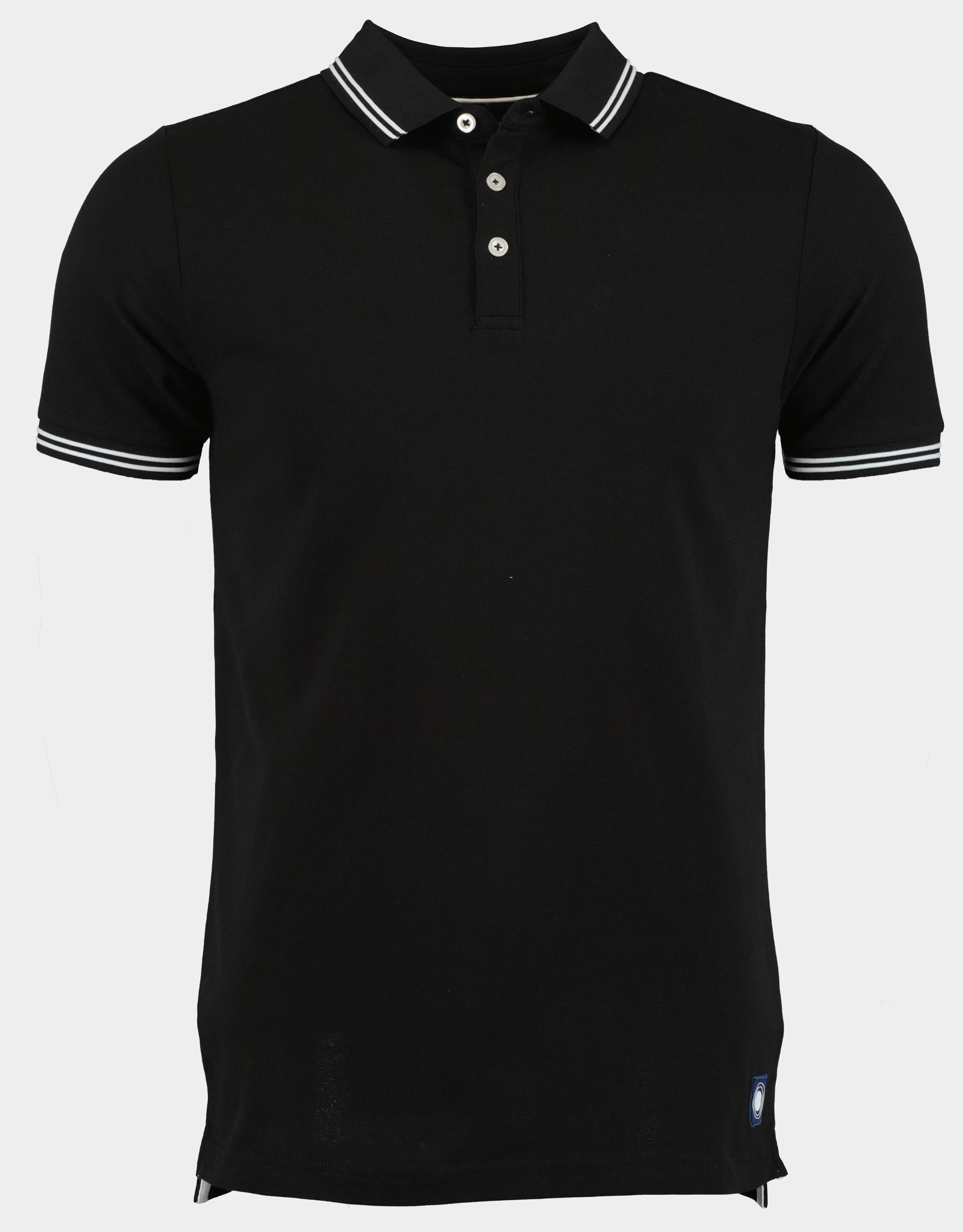 Bos Bright Blue Polo korte mouw jason polo fine pique contras 24108ja01bo/990 black