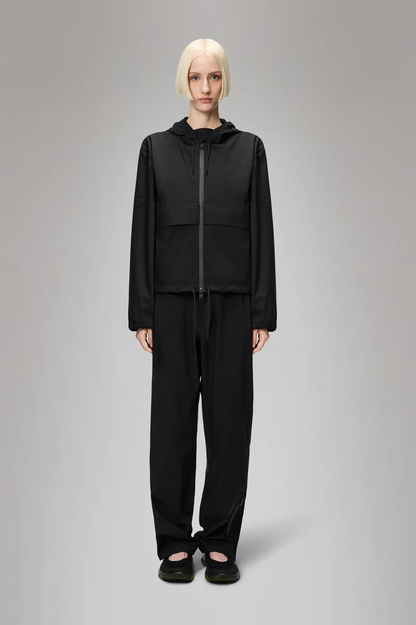 Rains 12450 suva hardshell short string w jacket black