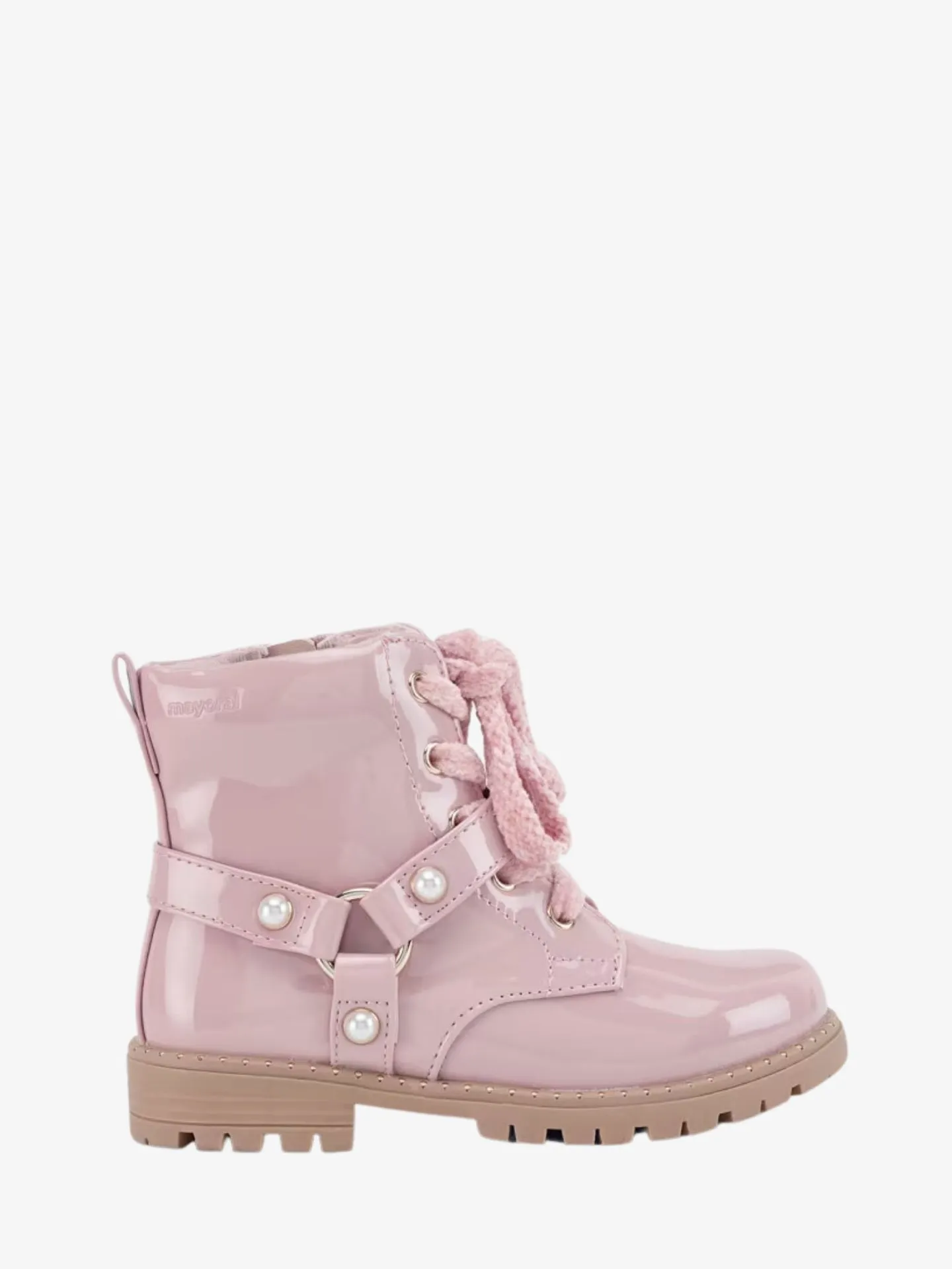 Mayoral Patent leather biker boot