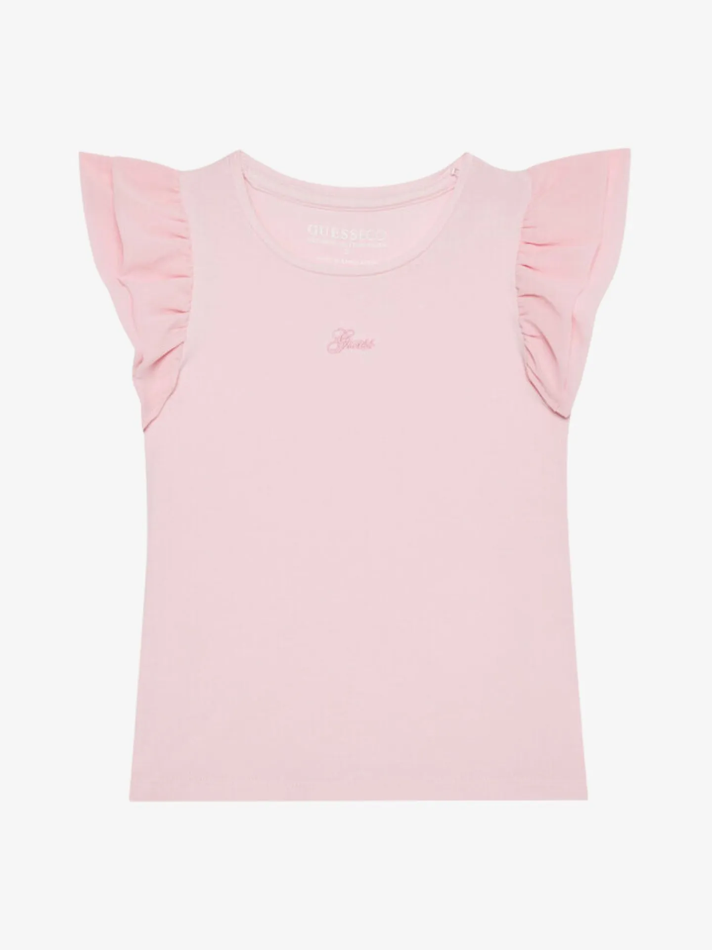 Guess Meisjes shirt roze ruffle