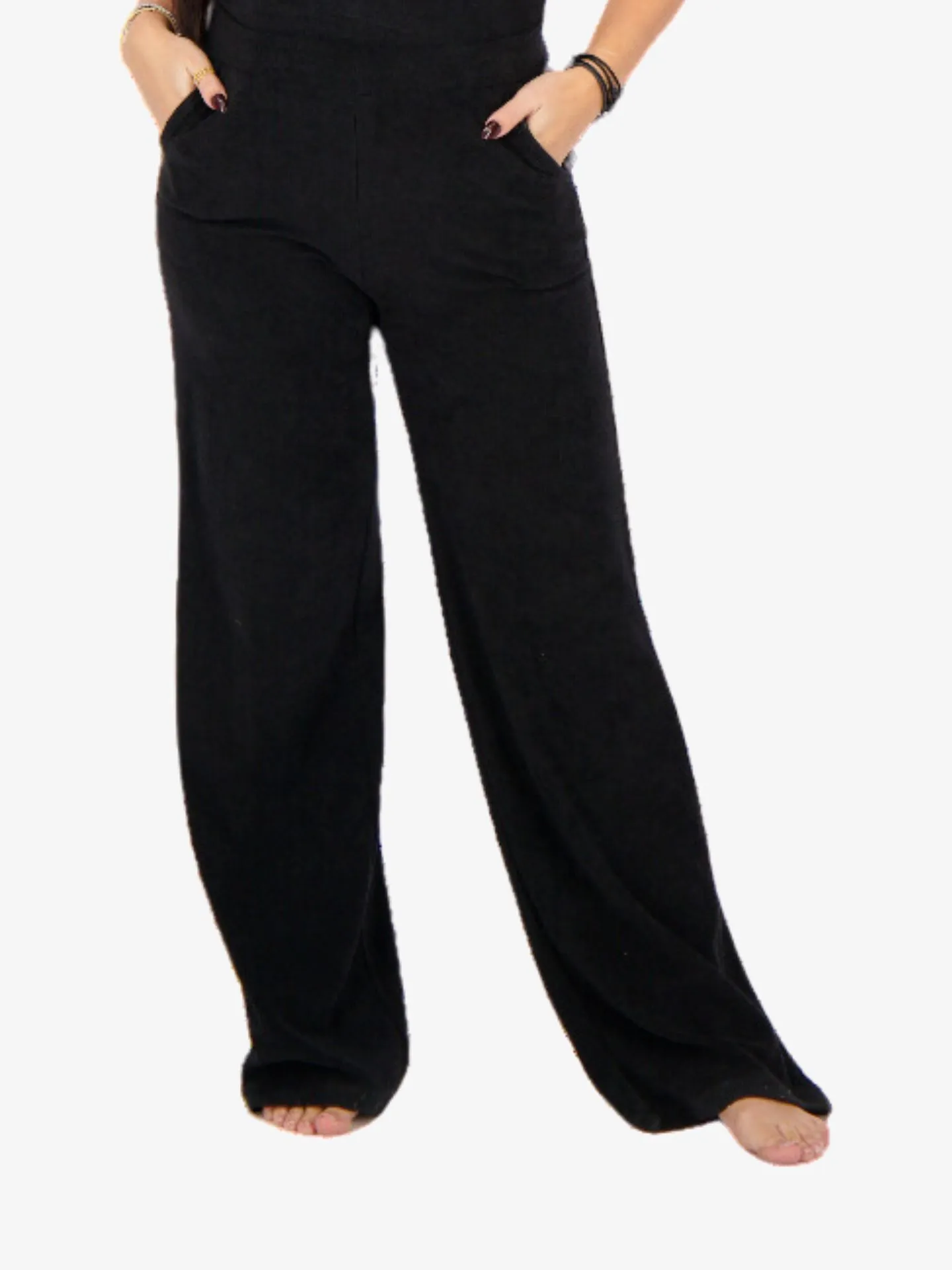 Reinders Dames broek brushed cotton true black