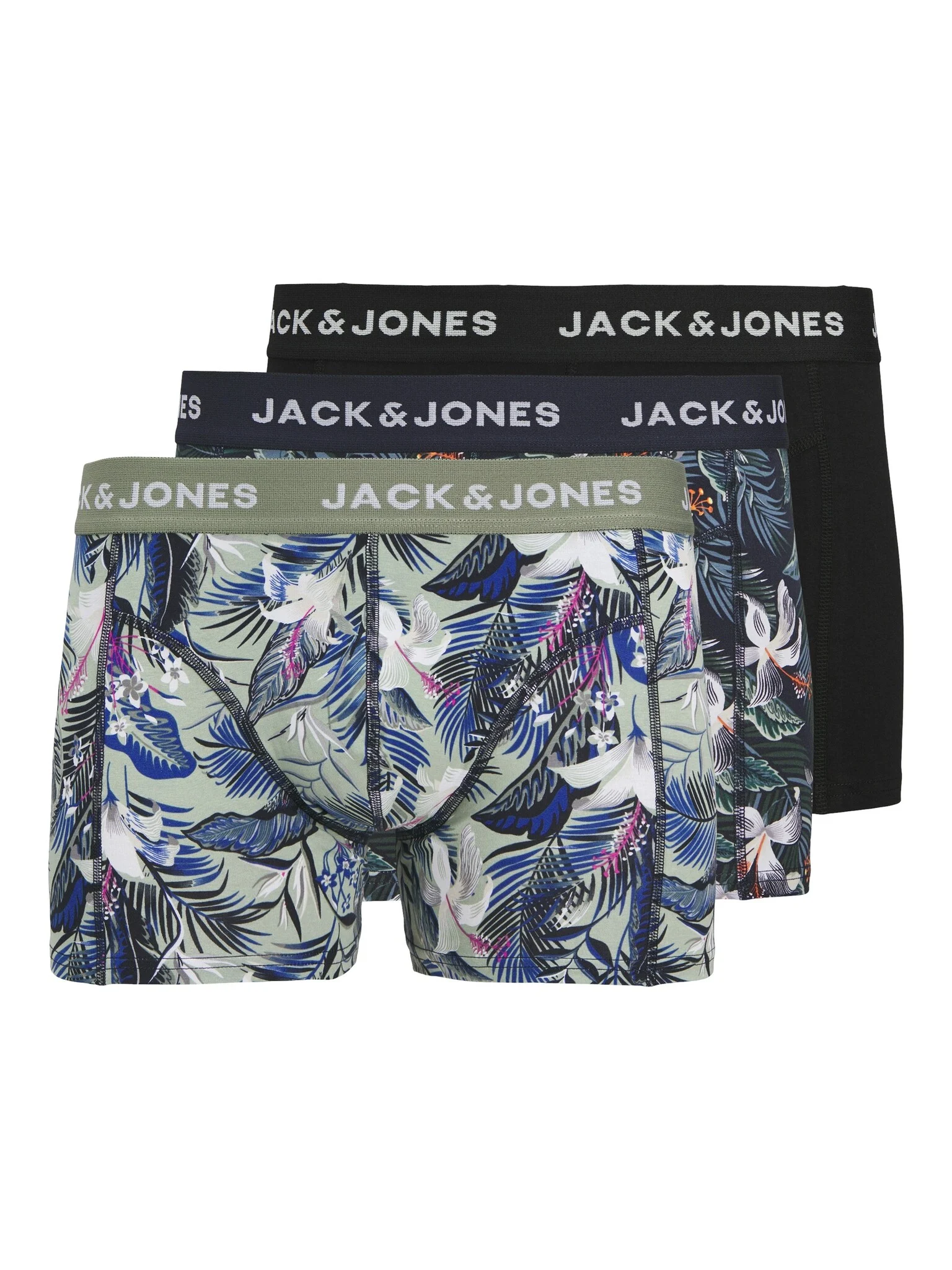 Jack & Jones Heren boxershorts trunks jacbrady flower 3-pack