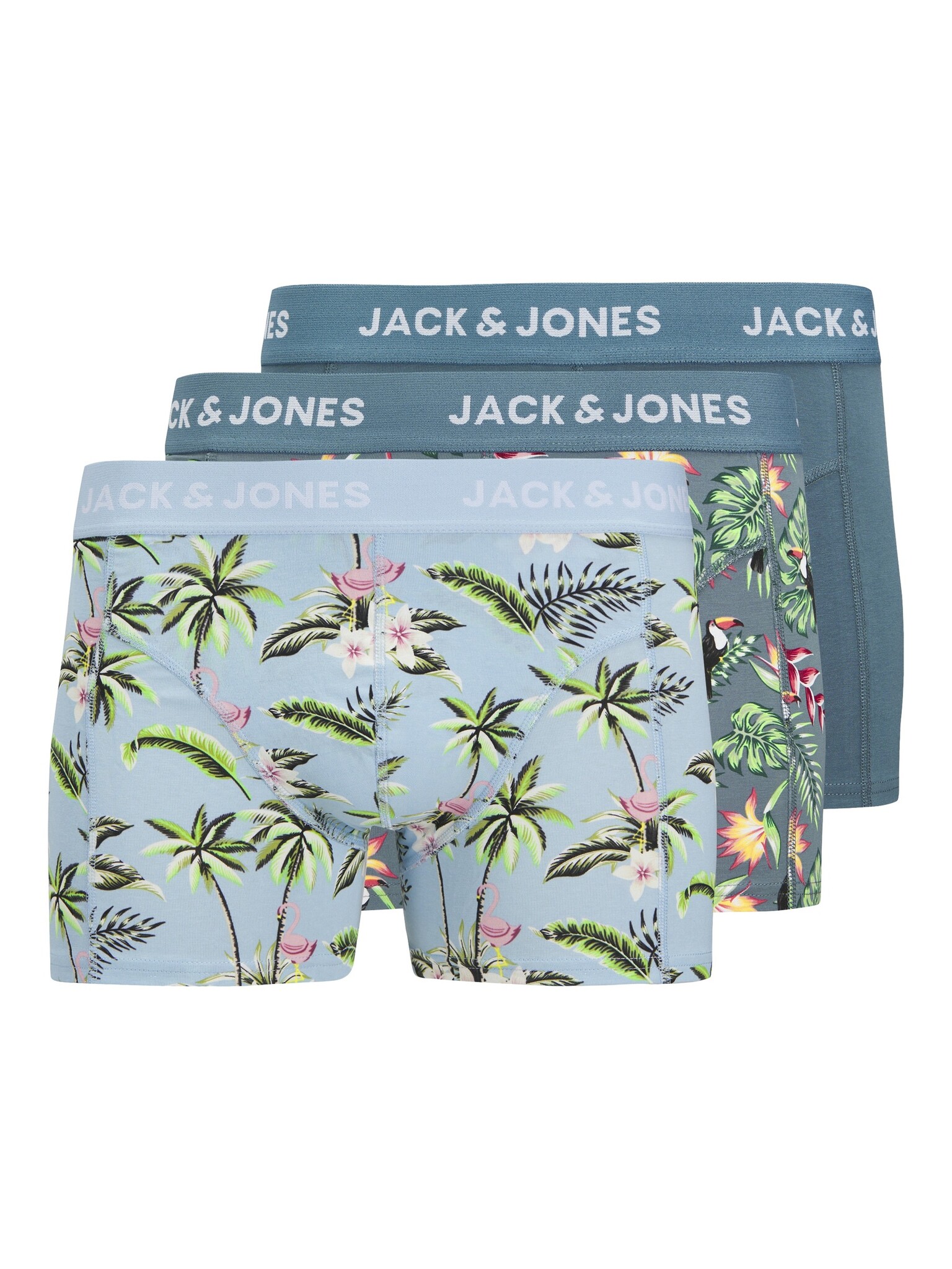 Jack & Jones Heren boxershorts trunks jacflower 3-pack