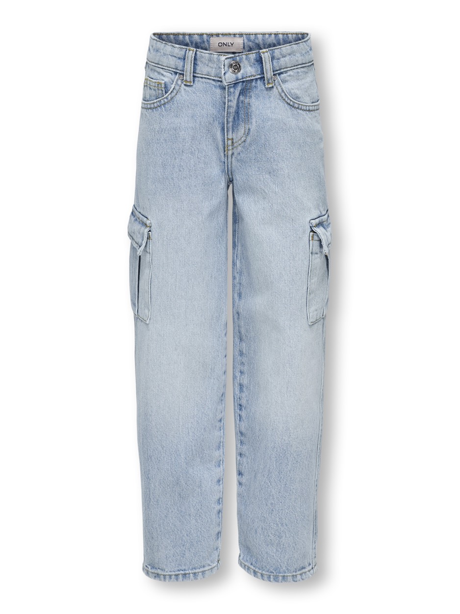 Only Kogharmony wide cargo carrot azg no blue denim