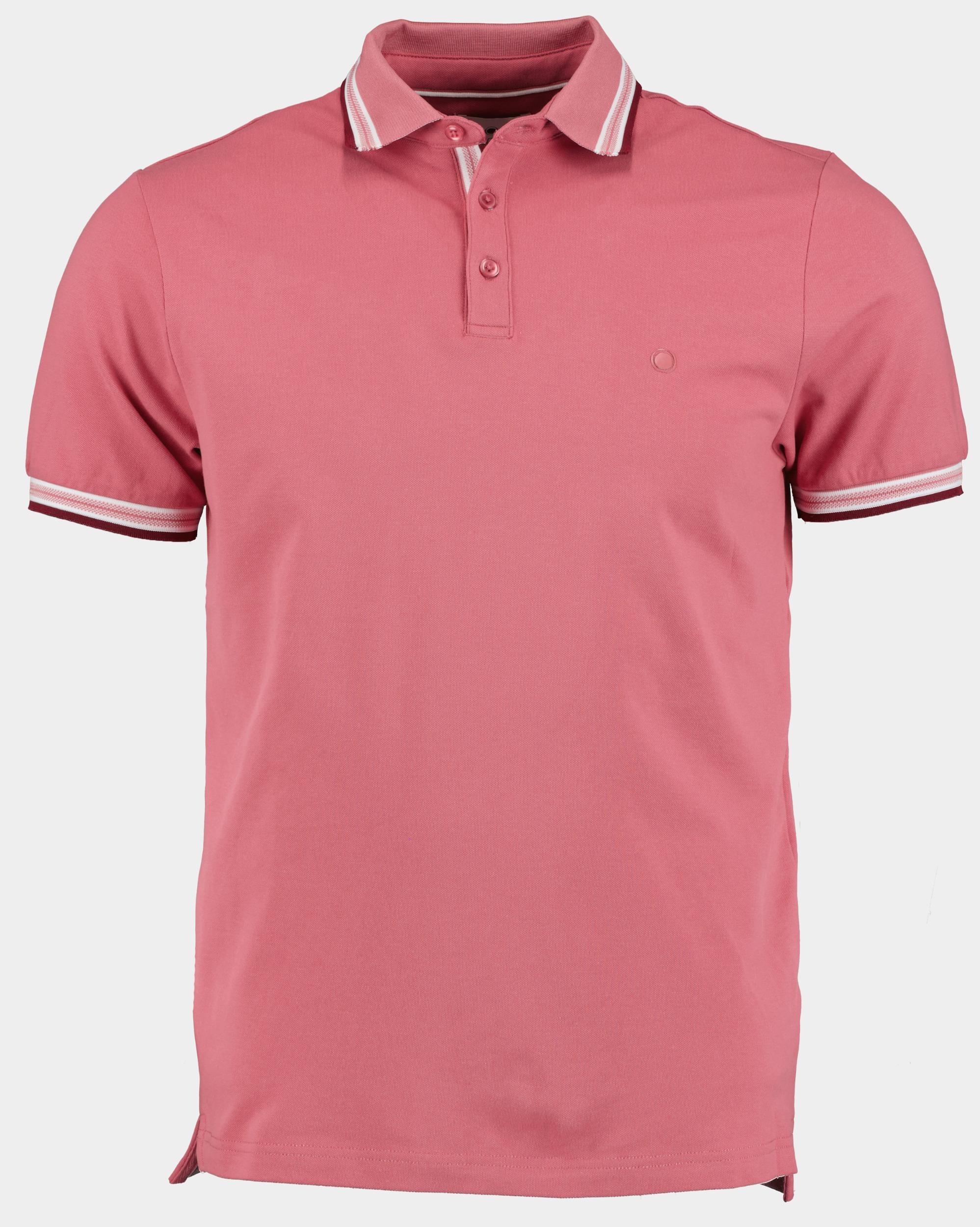 Bos Bright Blue Polo korte mouw brick polo oxford collar 24108br06bo/730 rose