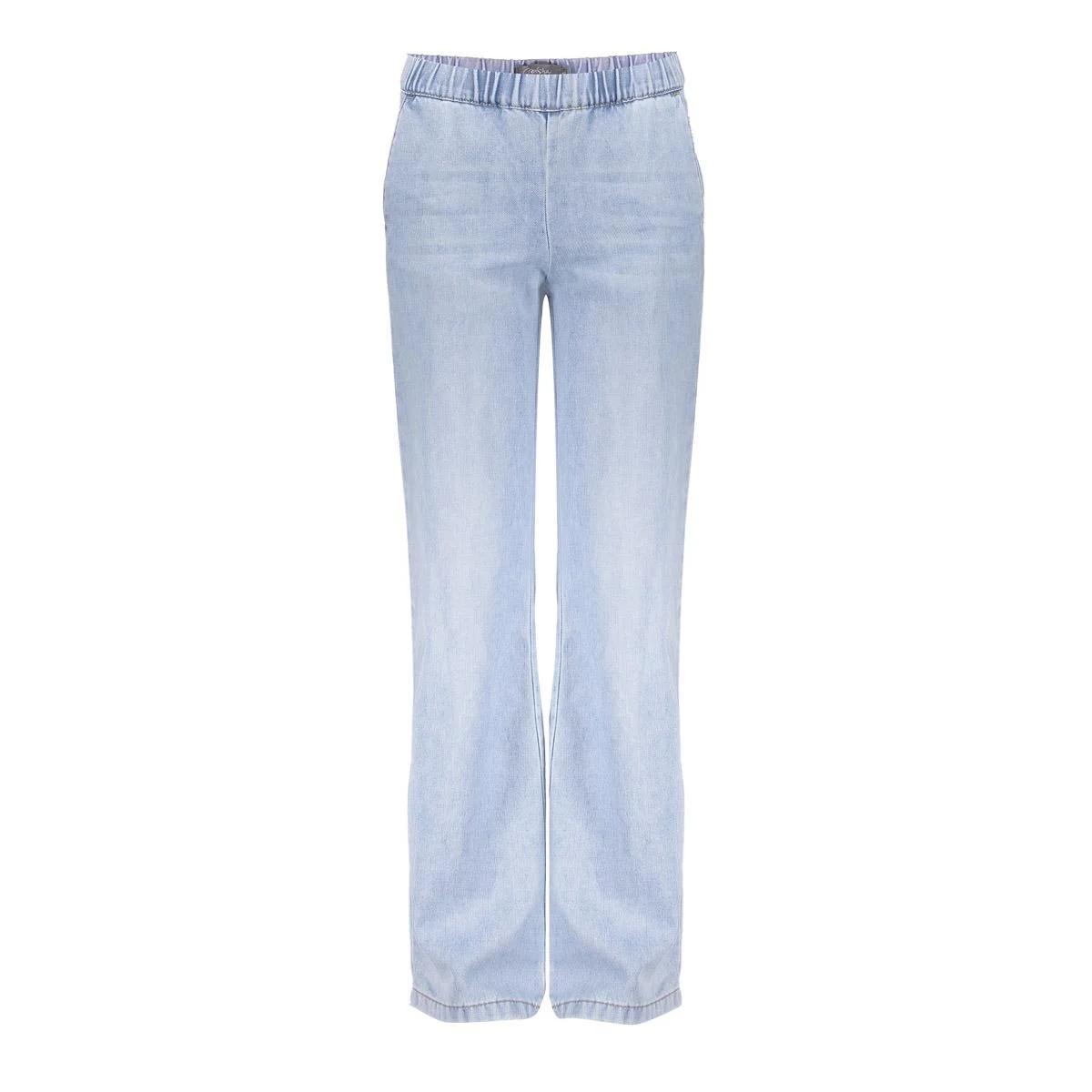 Geisha Zomer jeans broek meisjes wide elastic waist bleached denim