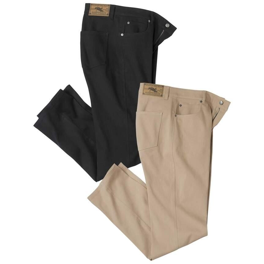 Atlas For Men Heren twill broek (set van 2)