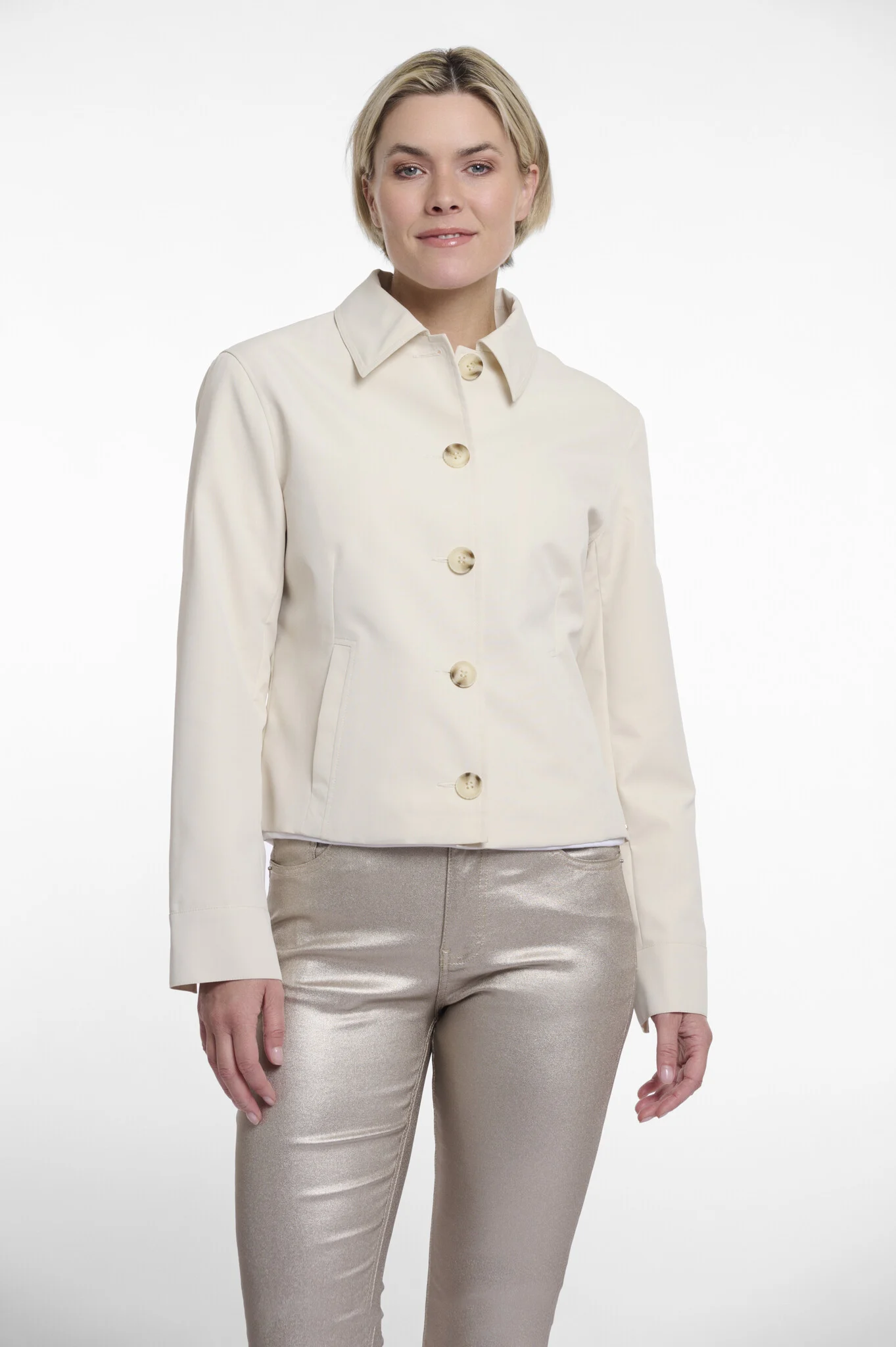 Rino & Pelle Odette.7002521 rino en pelle button through jacket birch