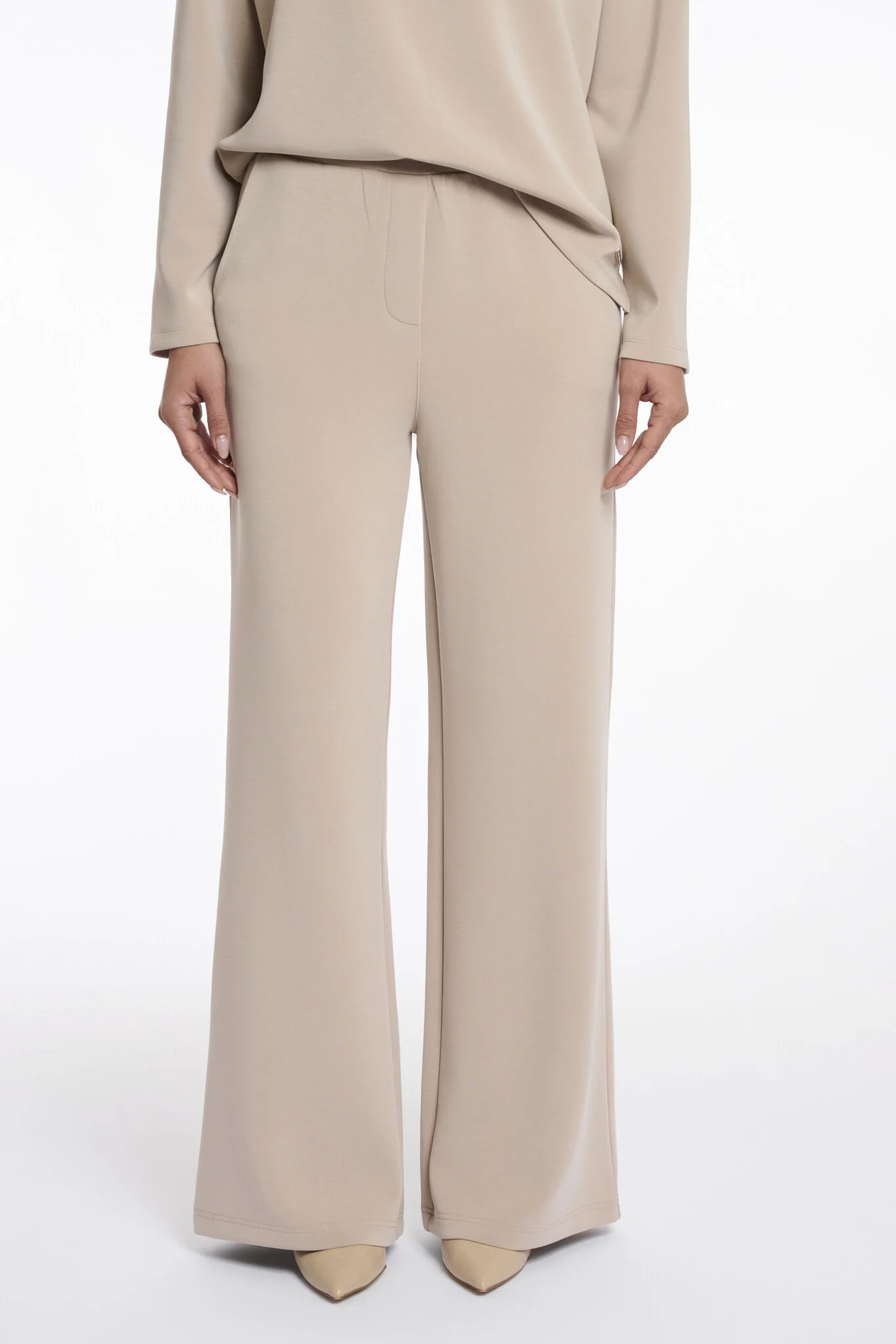 Rino & Pelle Gaudi.7002521 rino en pelle wide straight leg trousers desert