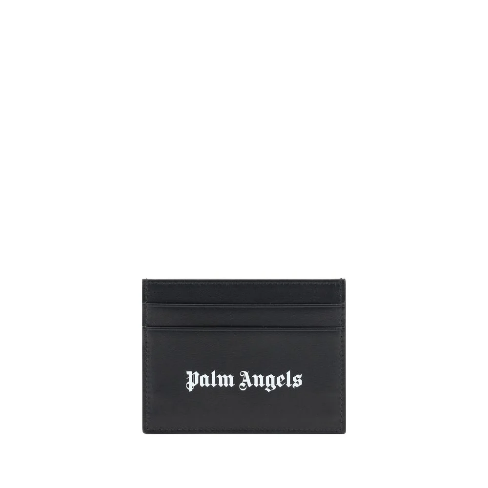 Palm Angels Card holder met leer en iconisch monogram