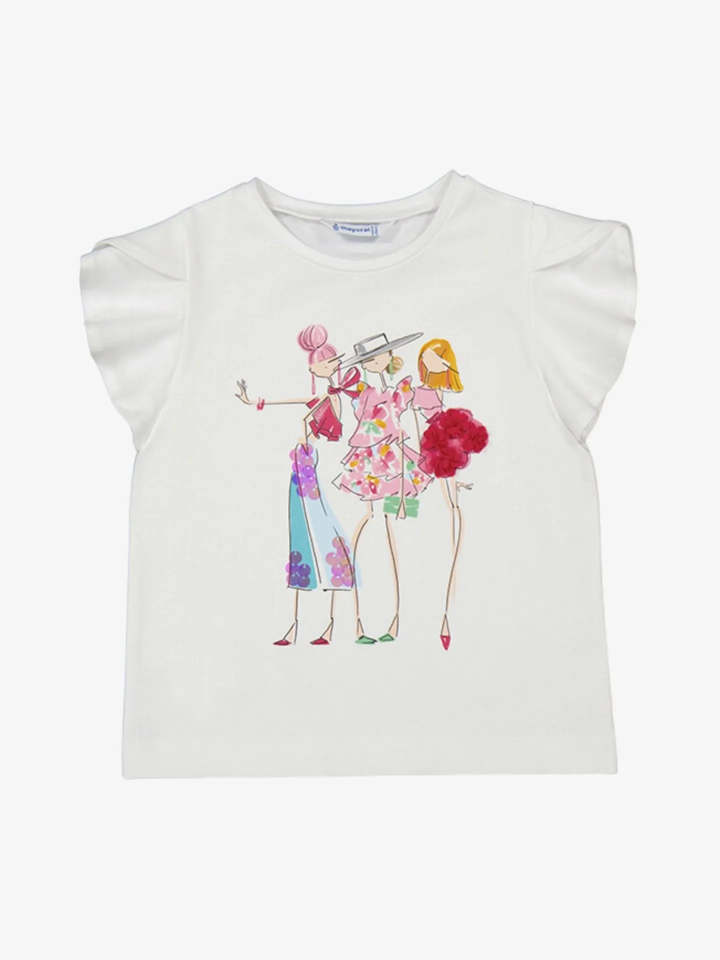 Mayoral Meisjes t-shirt print wit